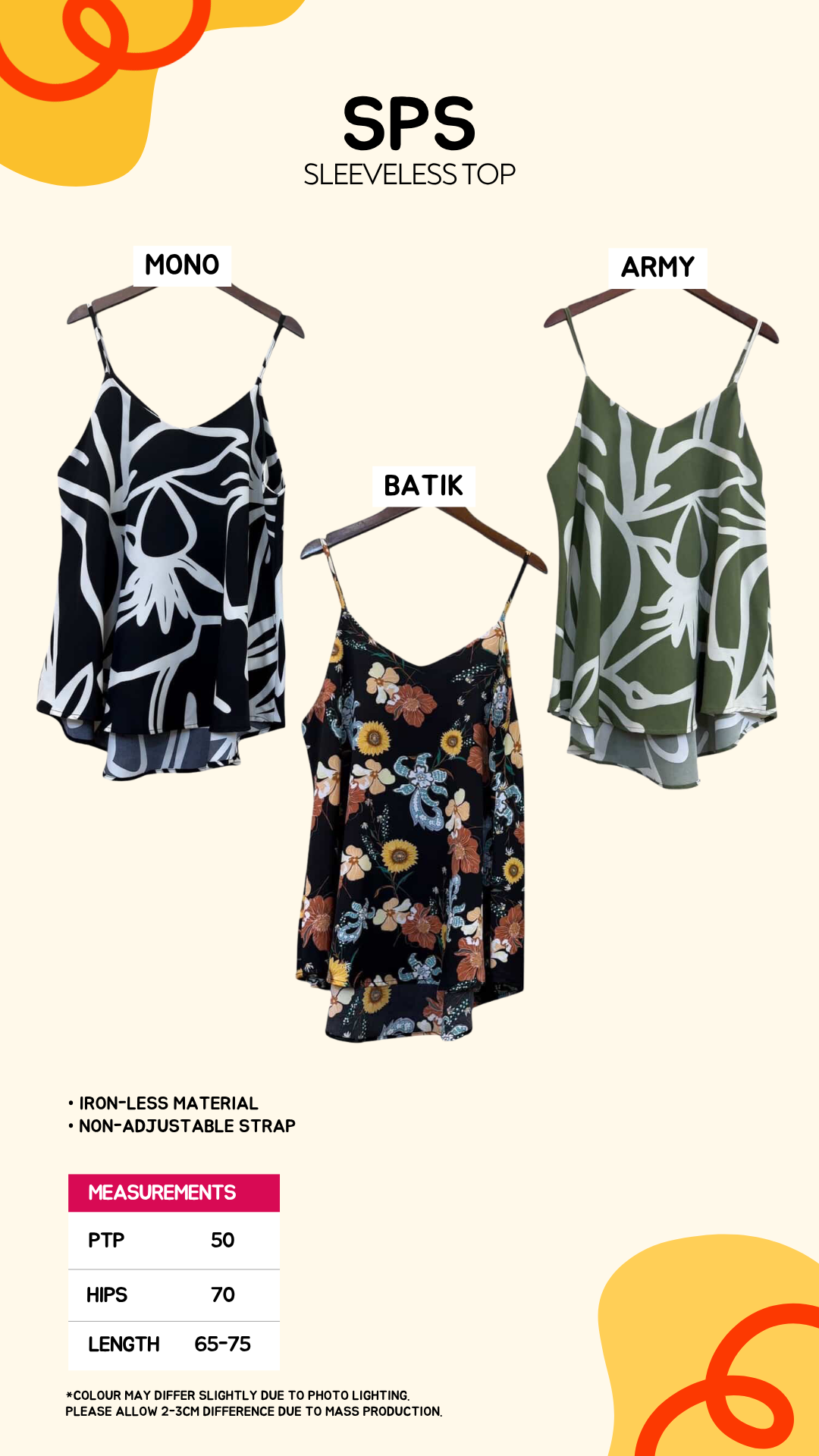 SPS Printed Sleeveless Top
