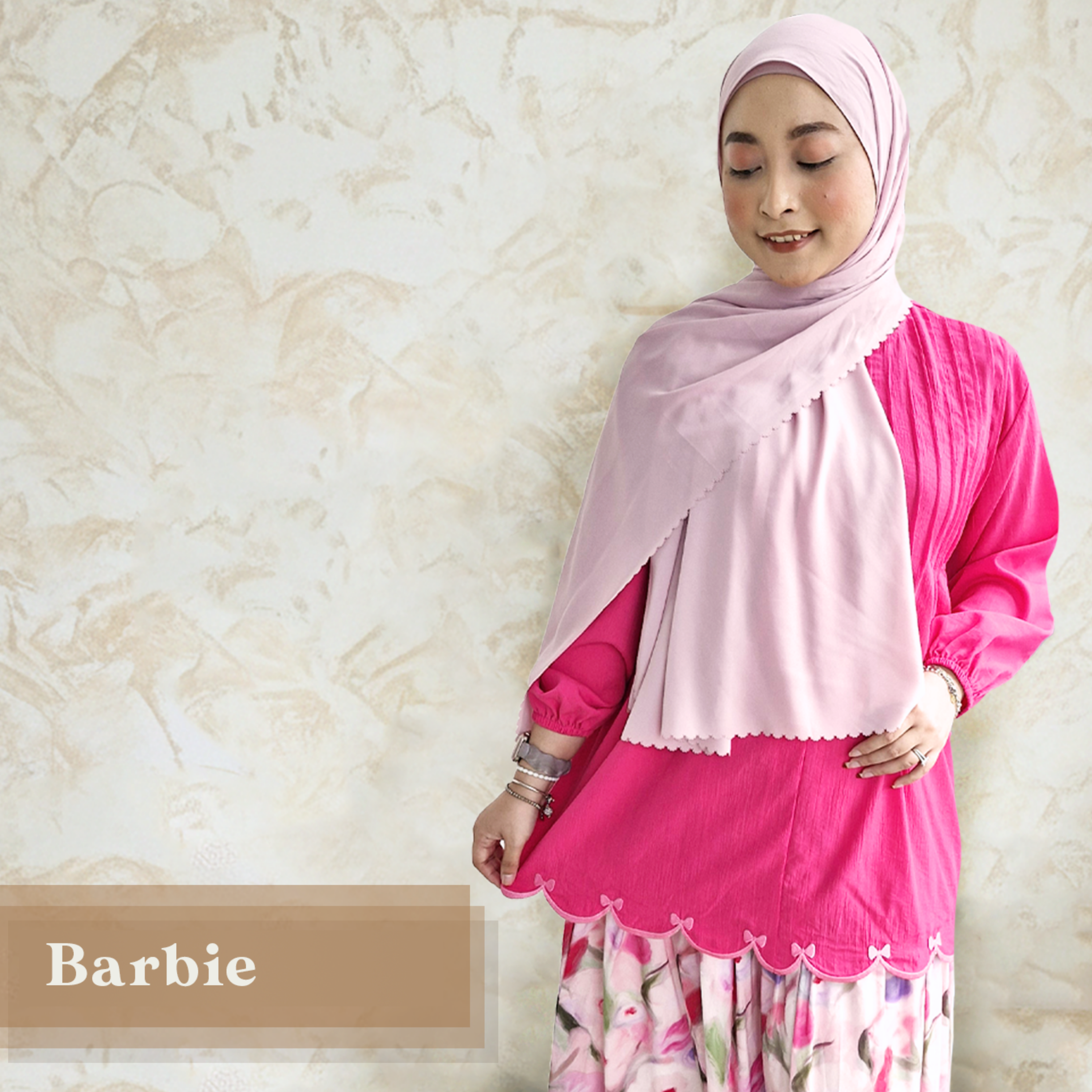 Fatin Plain Pleated Top