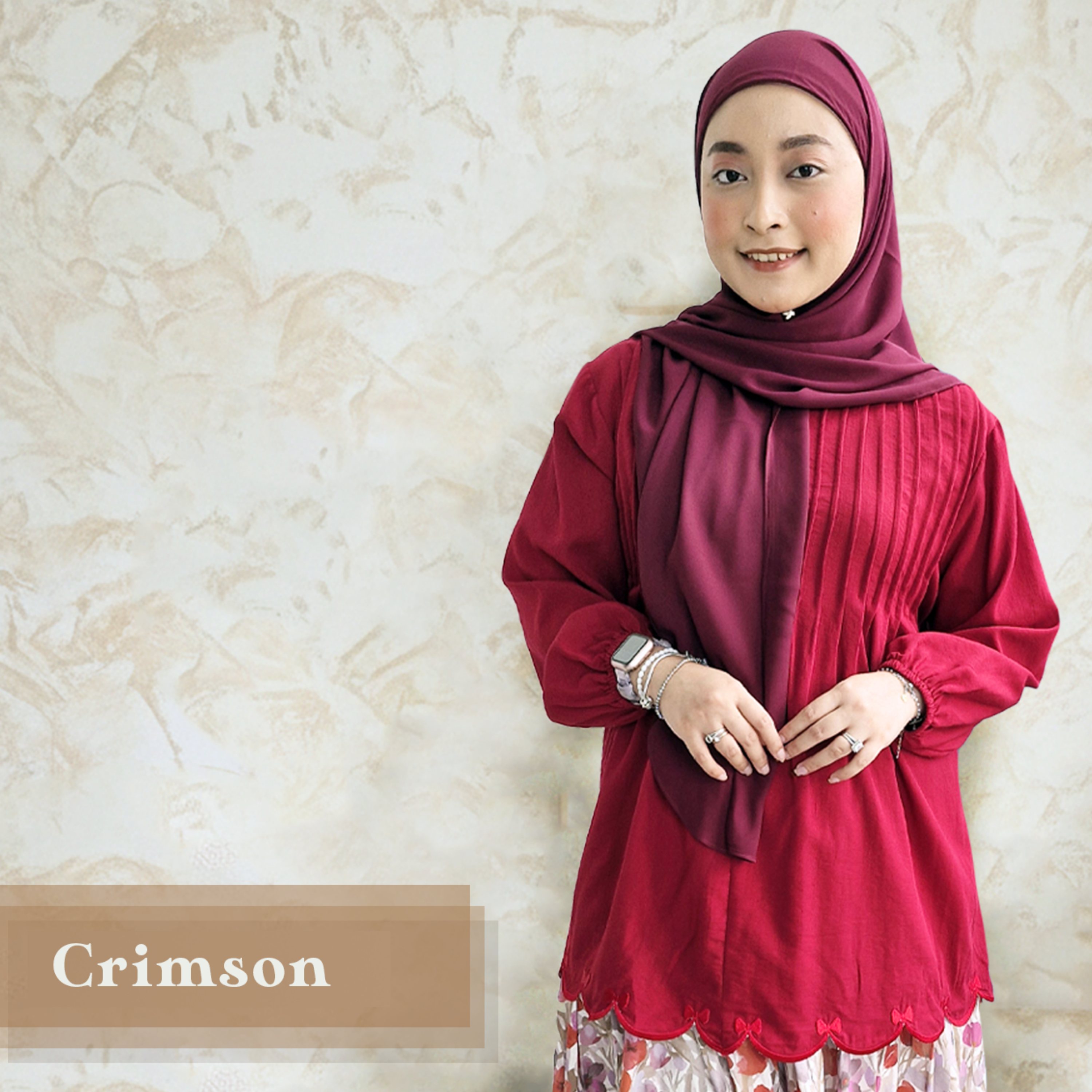 Fatin Plain Pleated Top