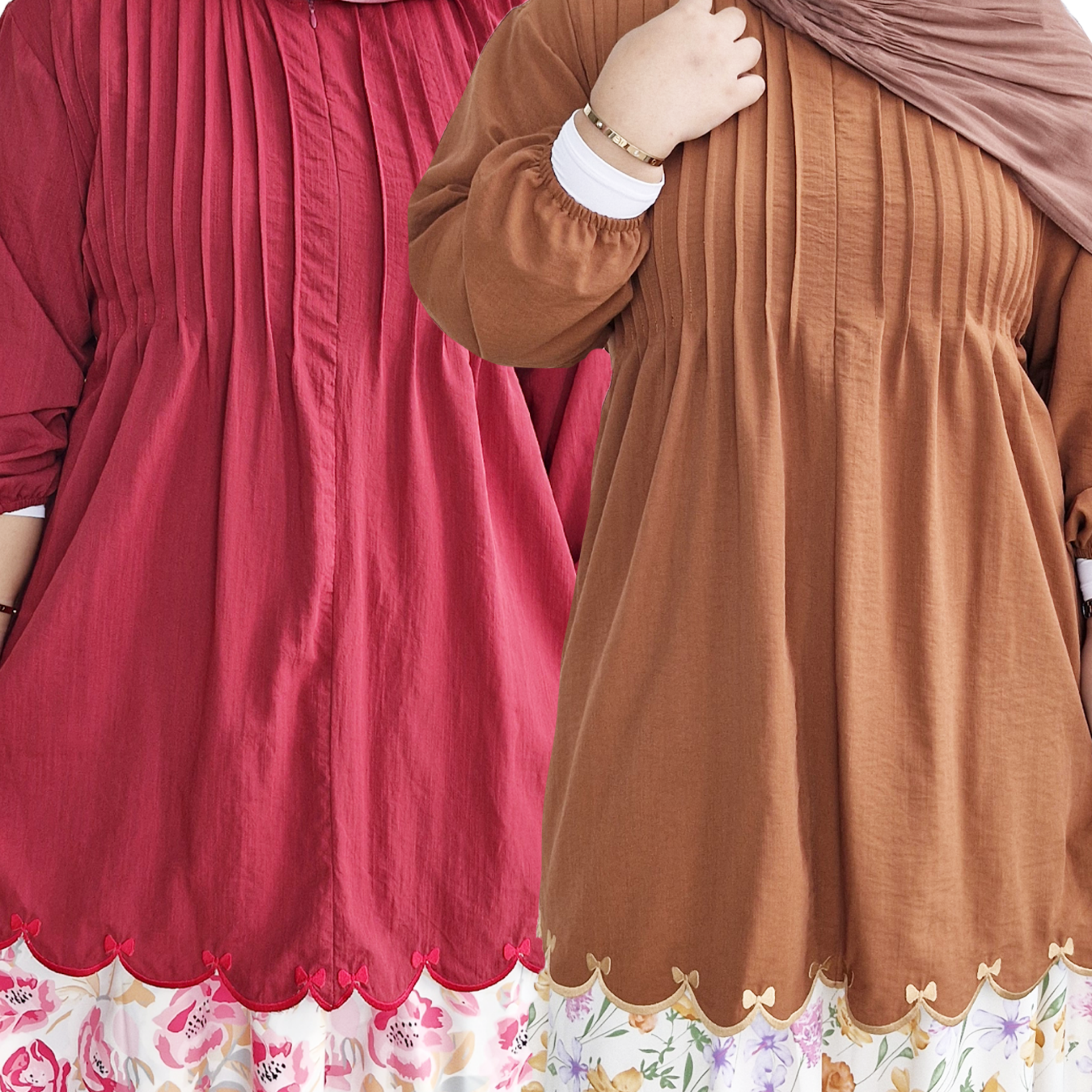 Fatin Plain Pleated Top