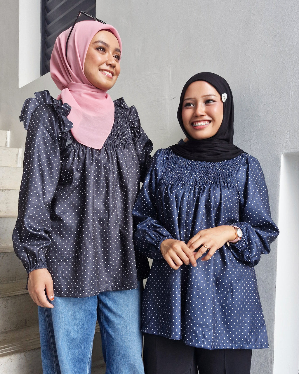Smock Top Polka (Ruffles & Non-Ruffles)