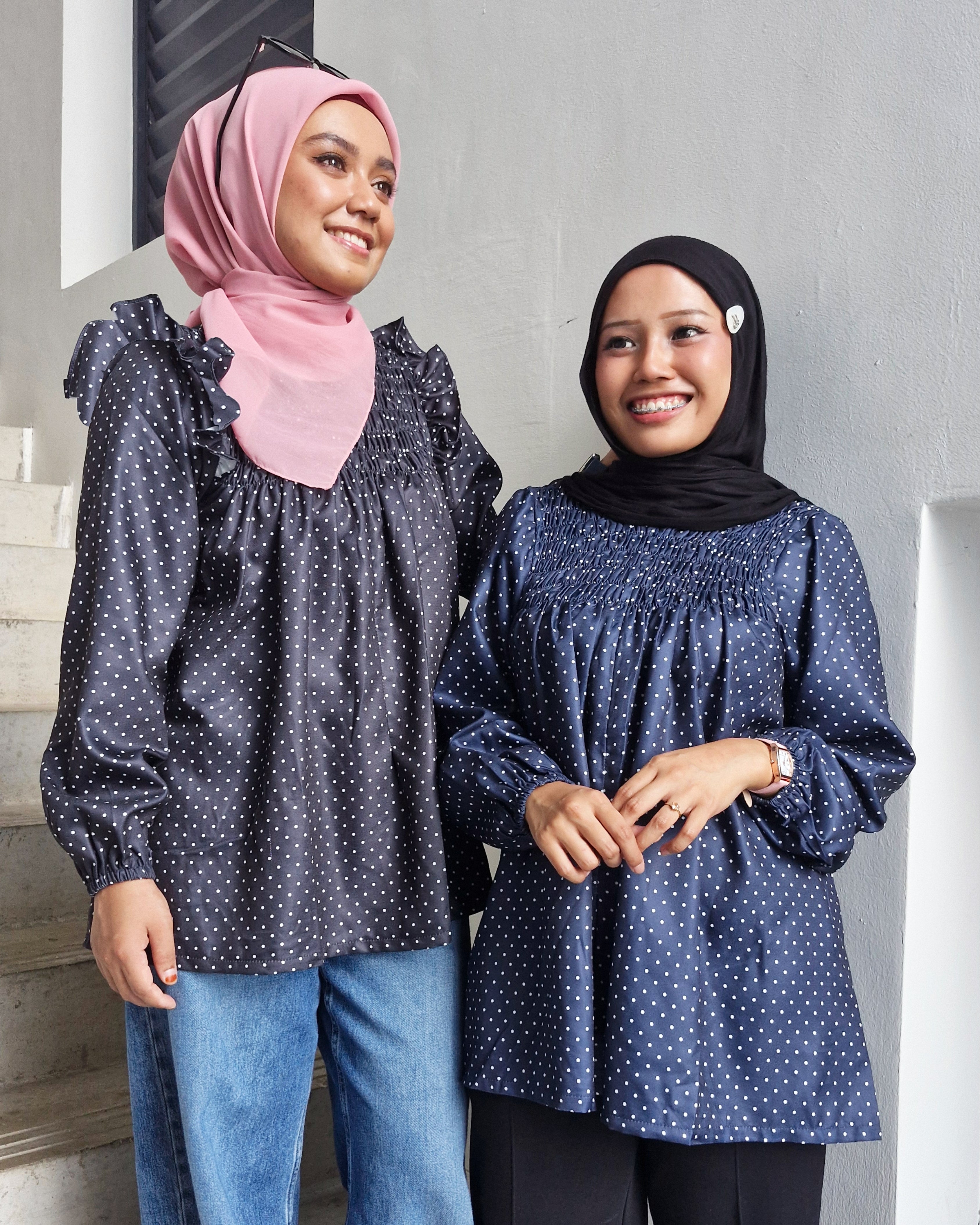Smock Top Polka (Ruffles & Non-Ruffles)