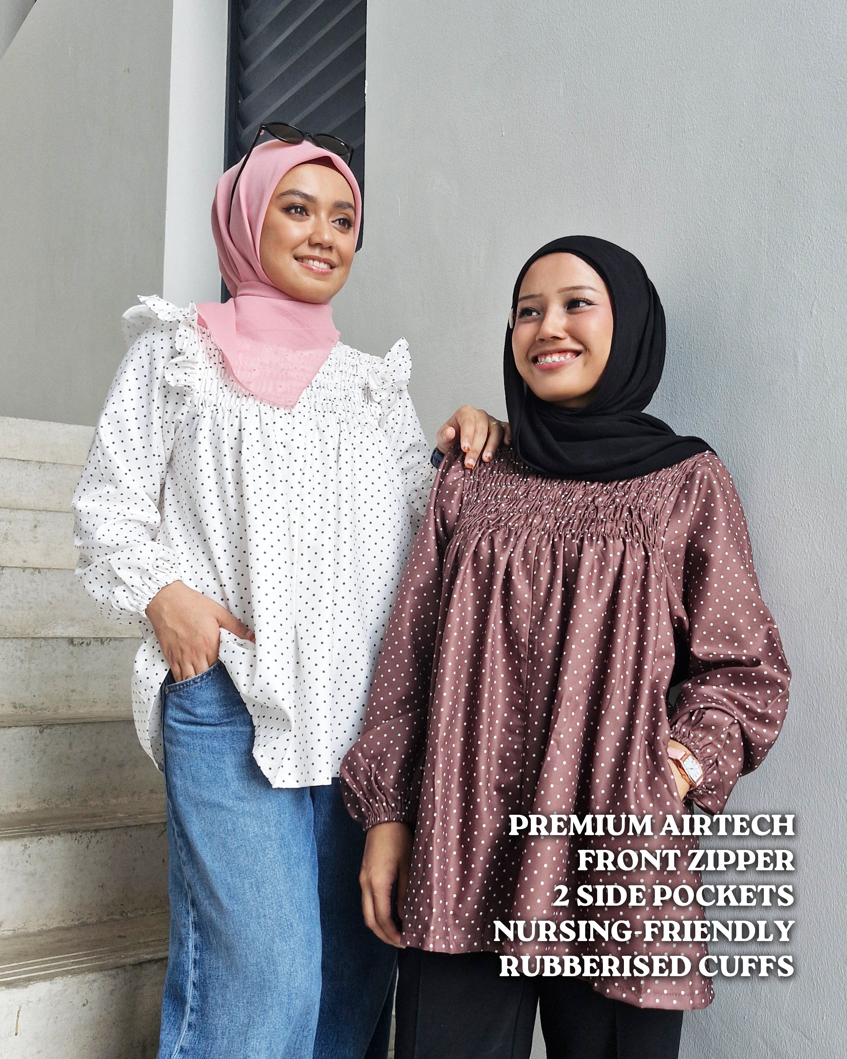 Smock Top Polka (Ruffles & Non-Ruffles)