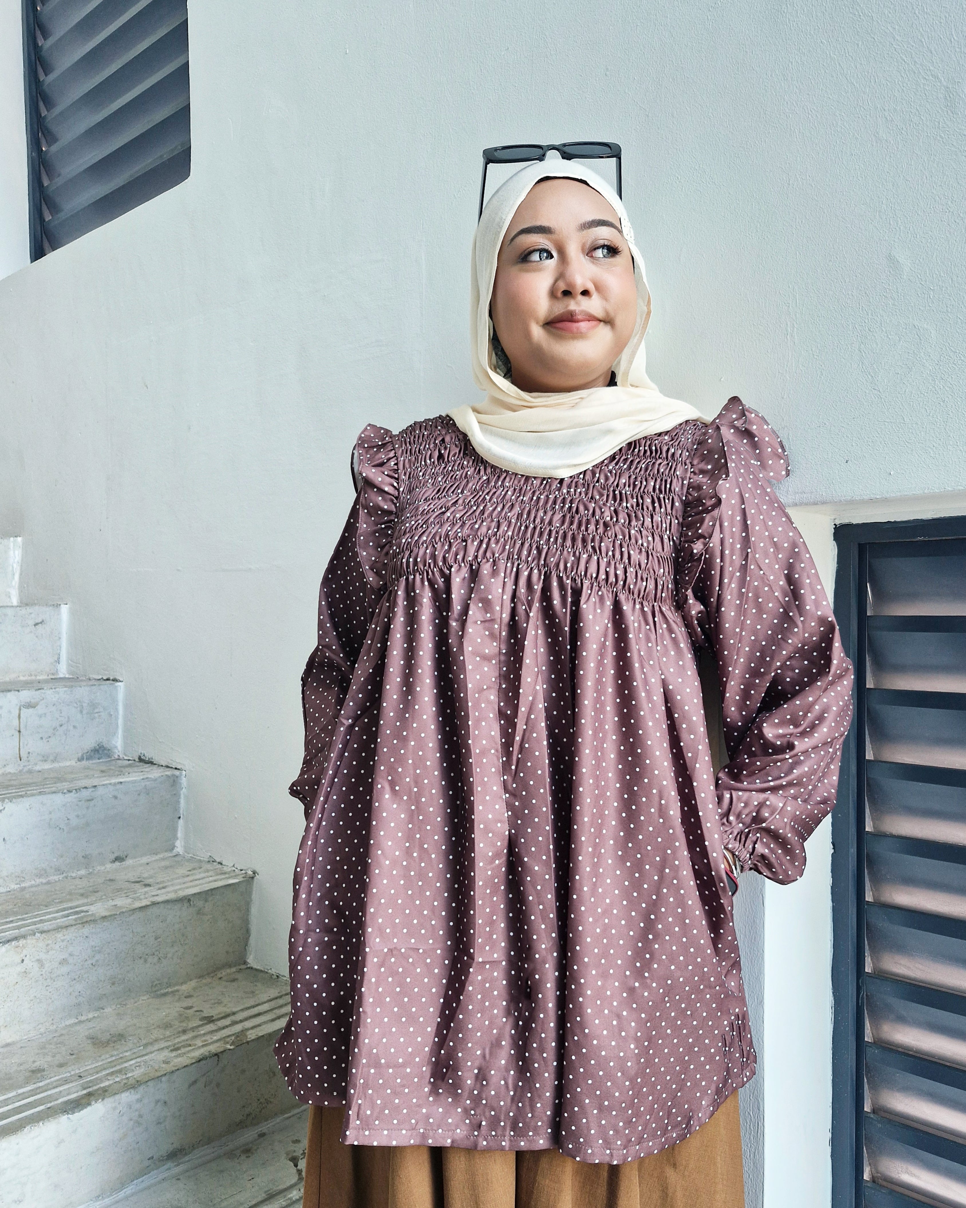 Smock Top Polka (Ruffles & Non-Ruffles)