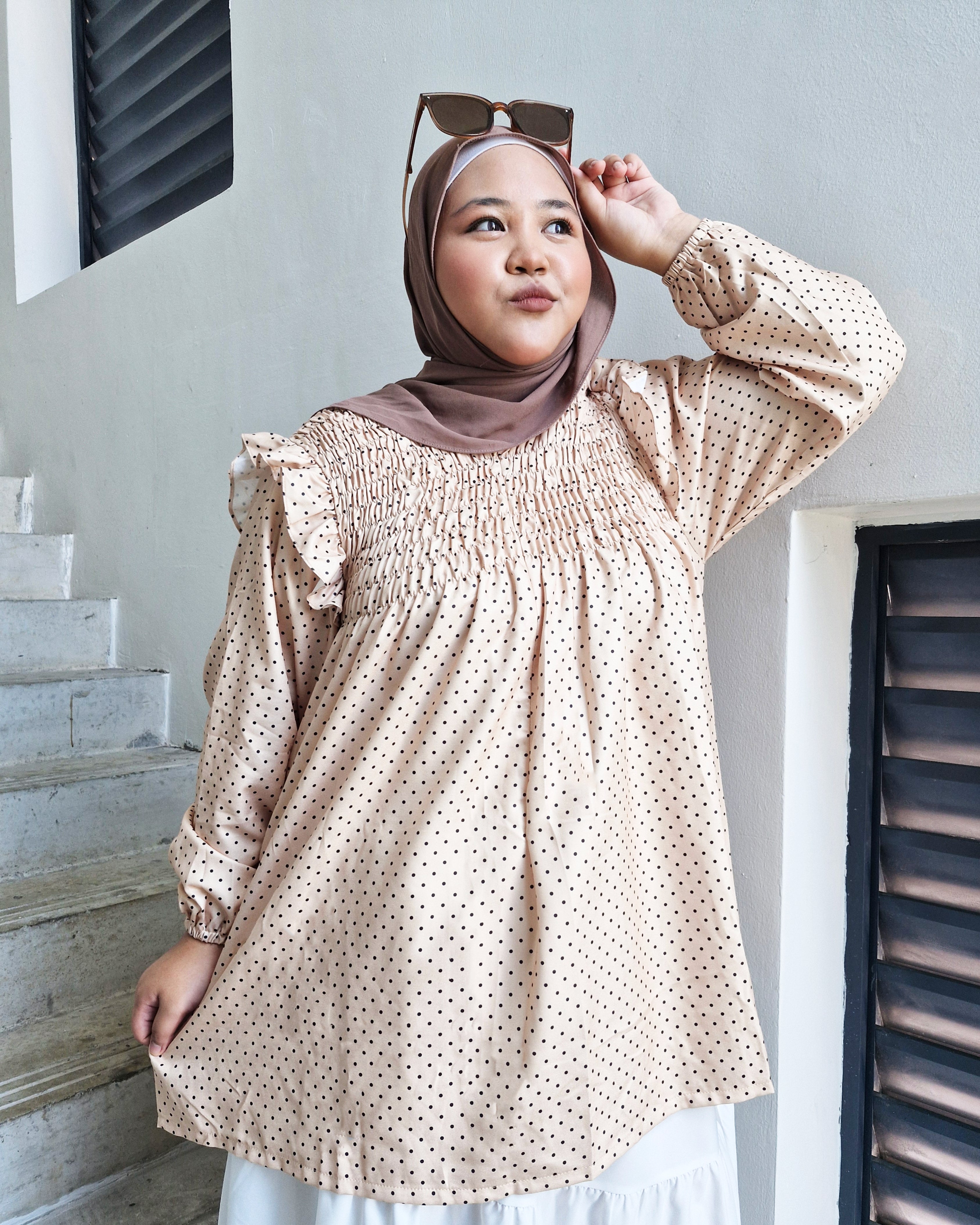 Smock Top Polka (Ruffles & Non-Ruffles)
