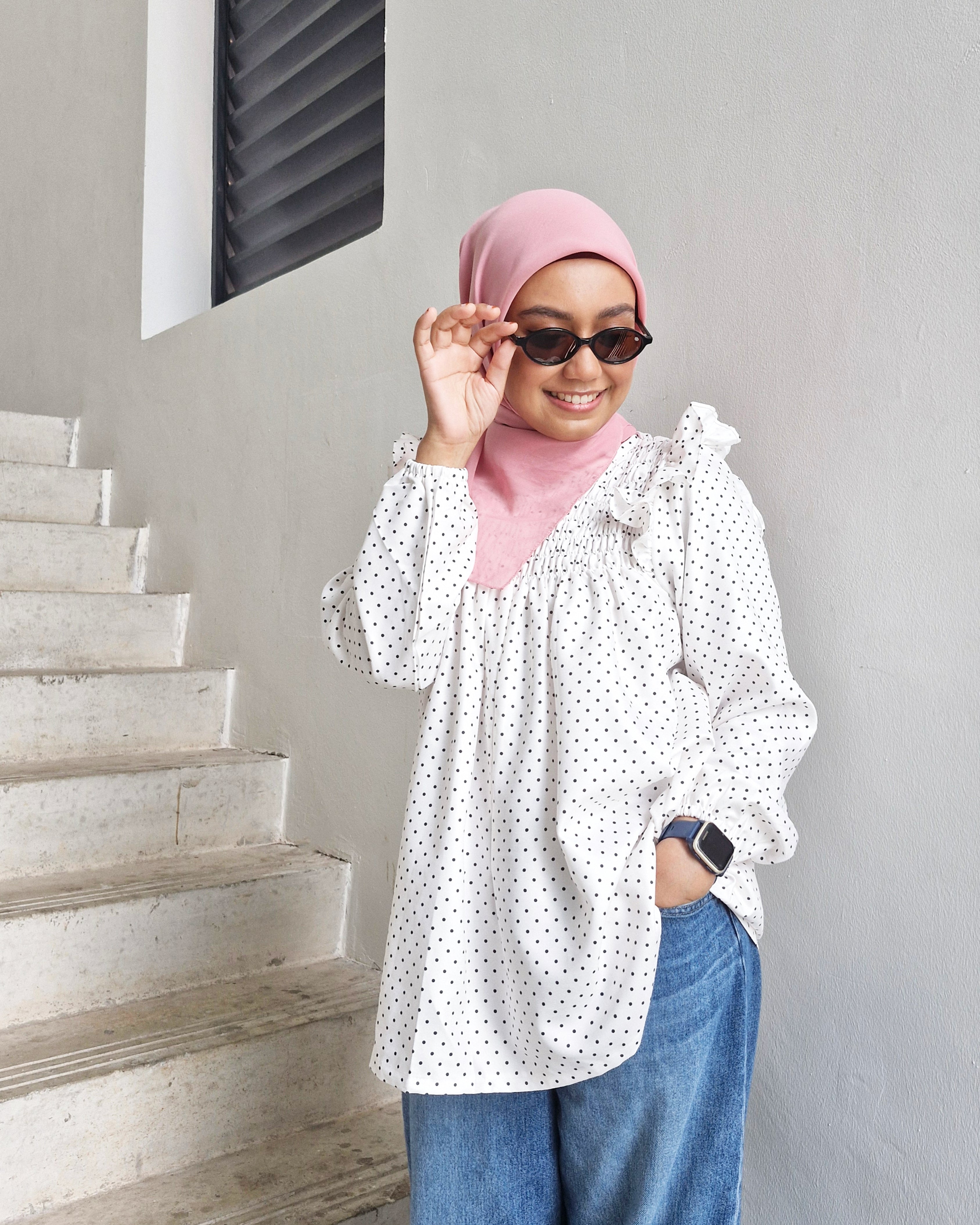 Smock Top Polka (Ruffles & Non-Ruffles)