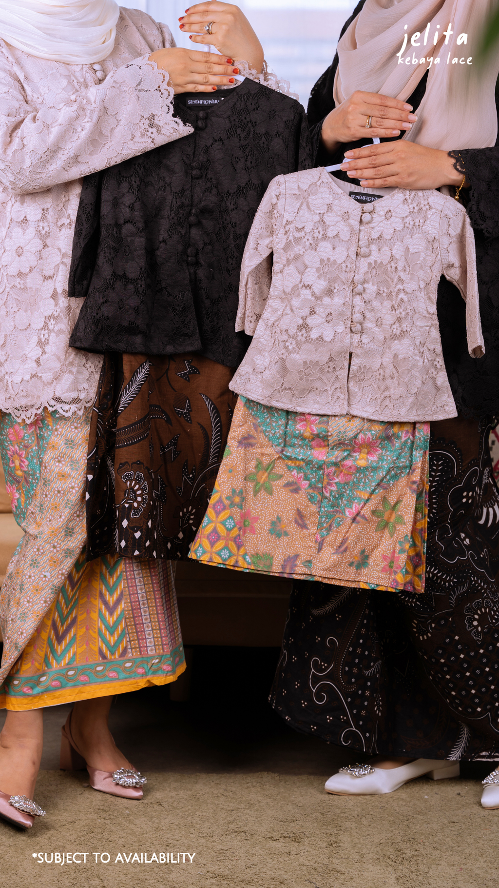 Jelita Kebaya Lace Set for Mom and Daughter - Sedondon Raya