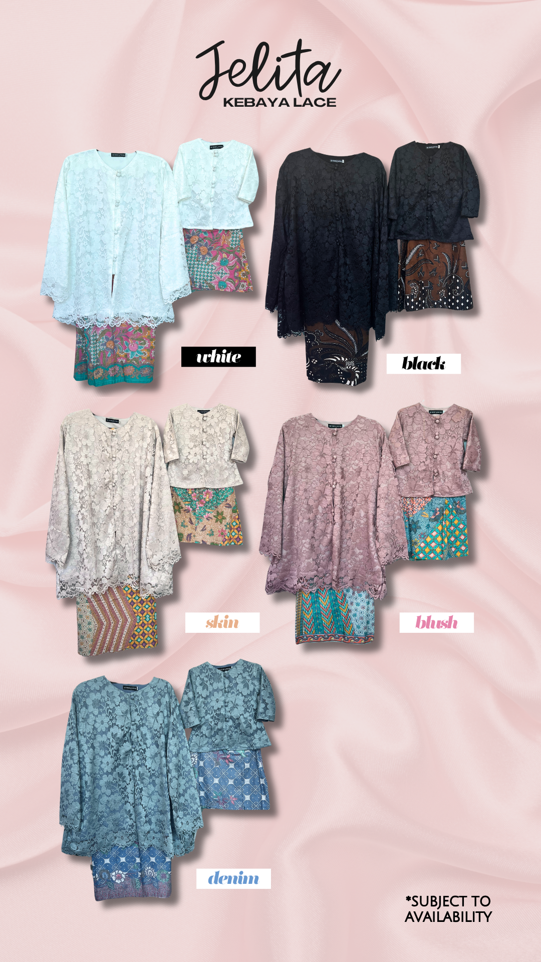 Jelita Kebaya Lace Set for Mom and Daughter - Sedondon Raya