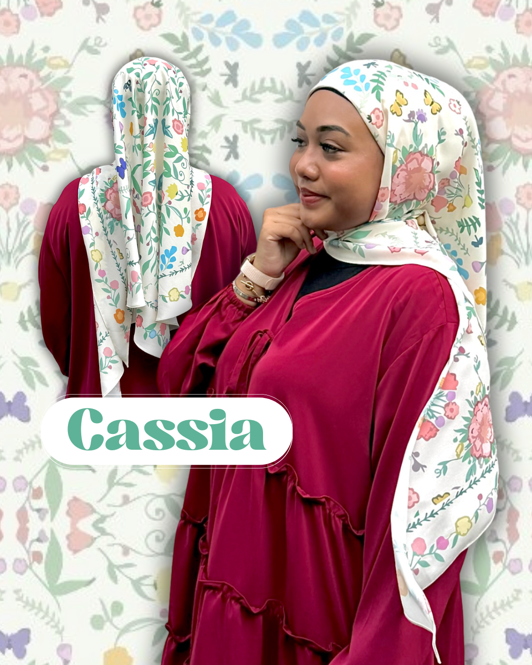 Secret Garden Hijab Collection (2M Shawl, 2M Shawl With Inner, 50" Bawal, 50" Instant Bawal With Inner)