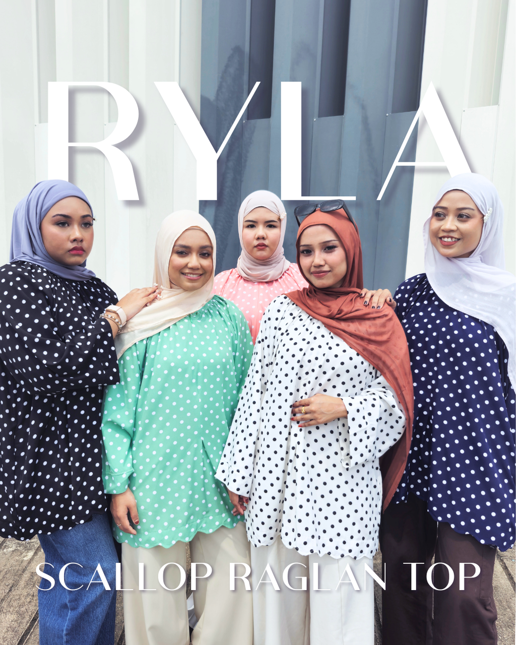 Ryla Raglan Scallop Tunic Top