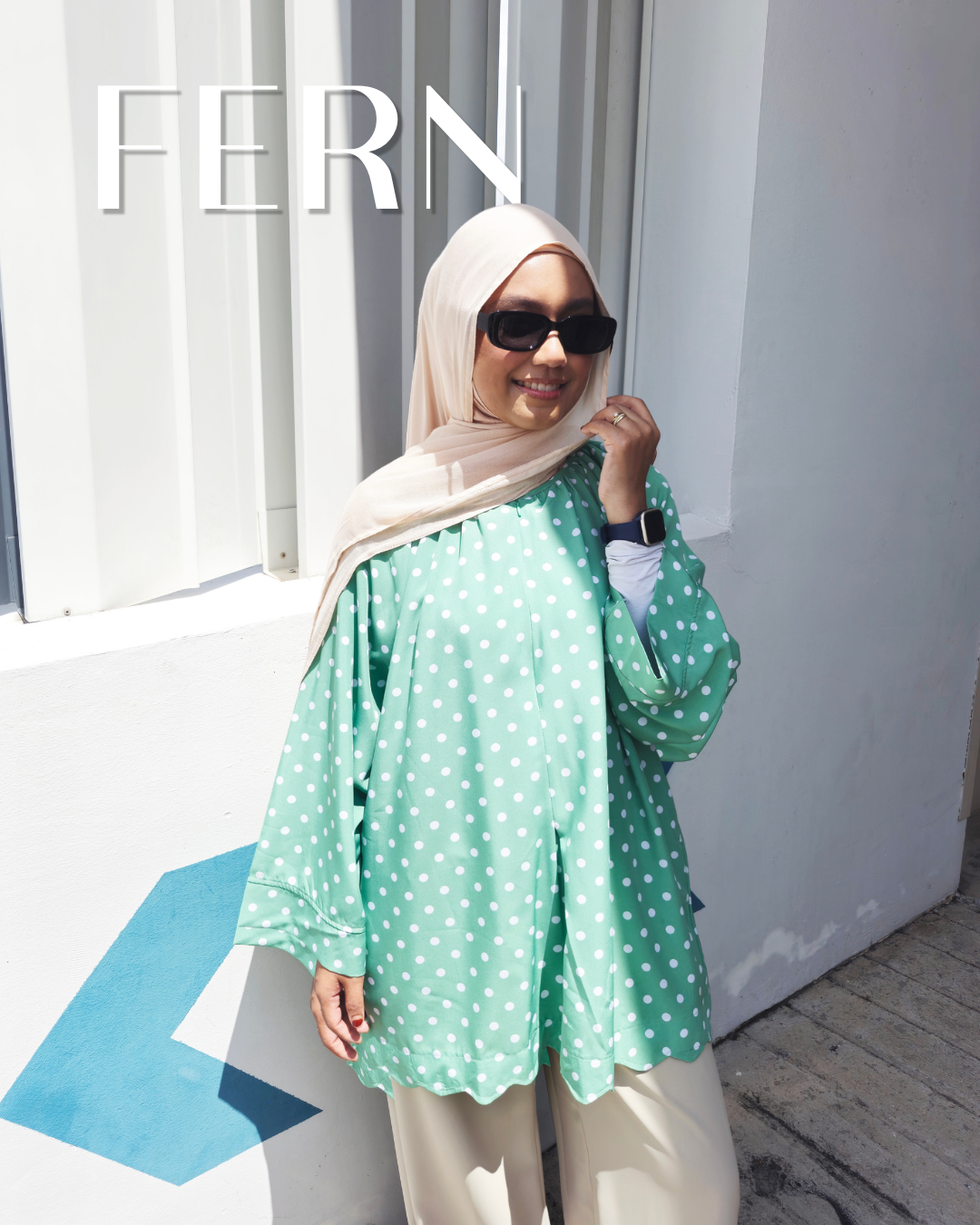 Ryla Raglan Scallop Tunic Top