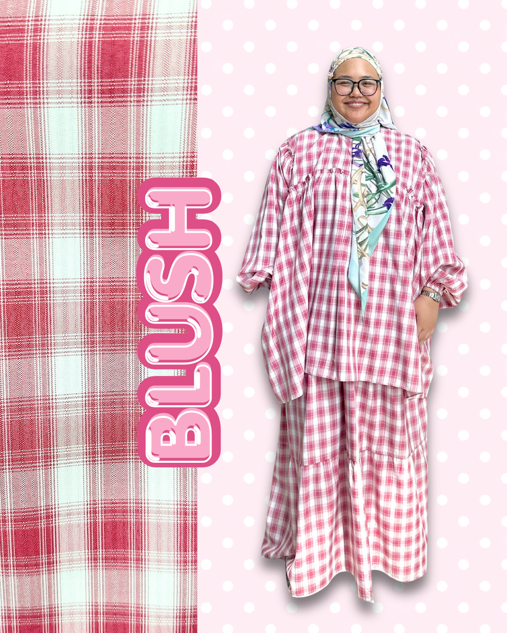 Naomi Gingham Skirt Set