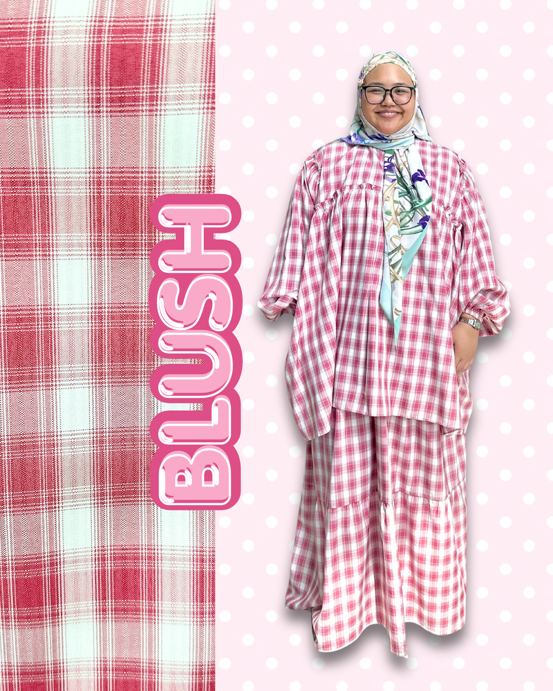 Naomi Gingham Skirt Set