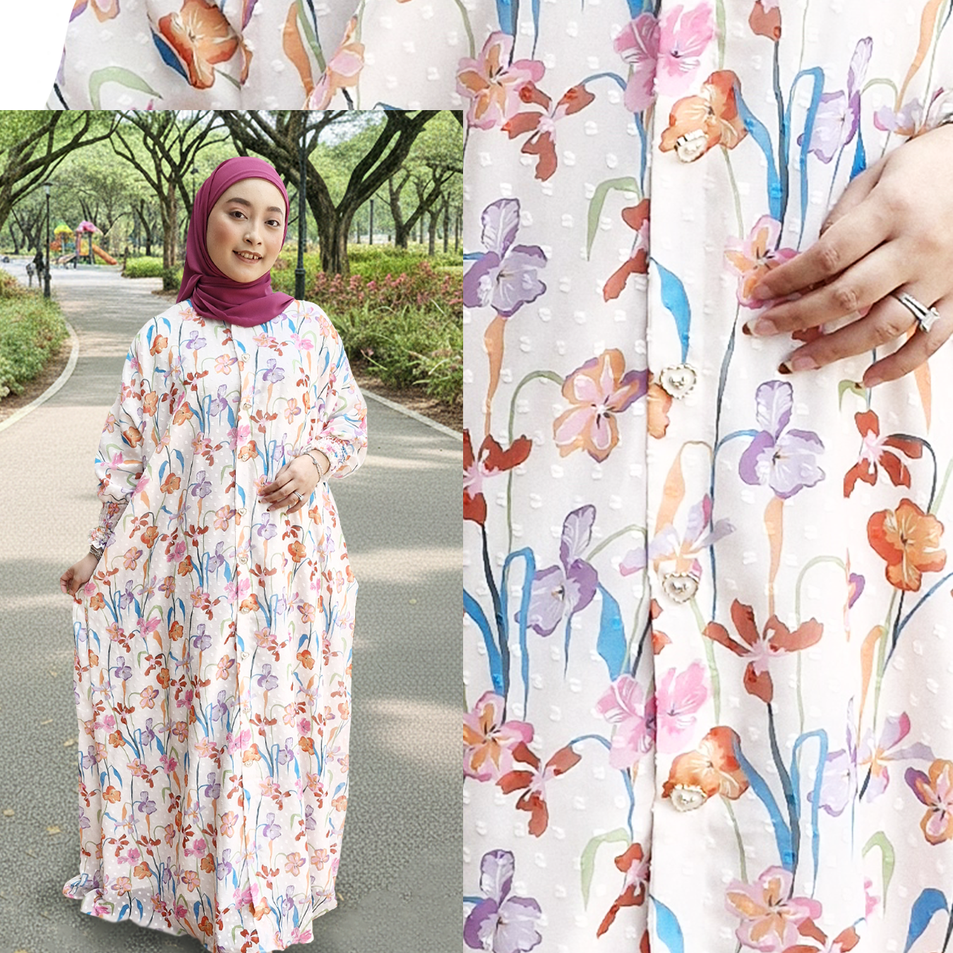 Kendra Kaftan Airtech Kebaya