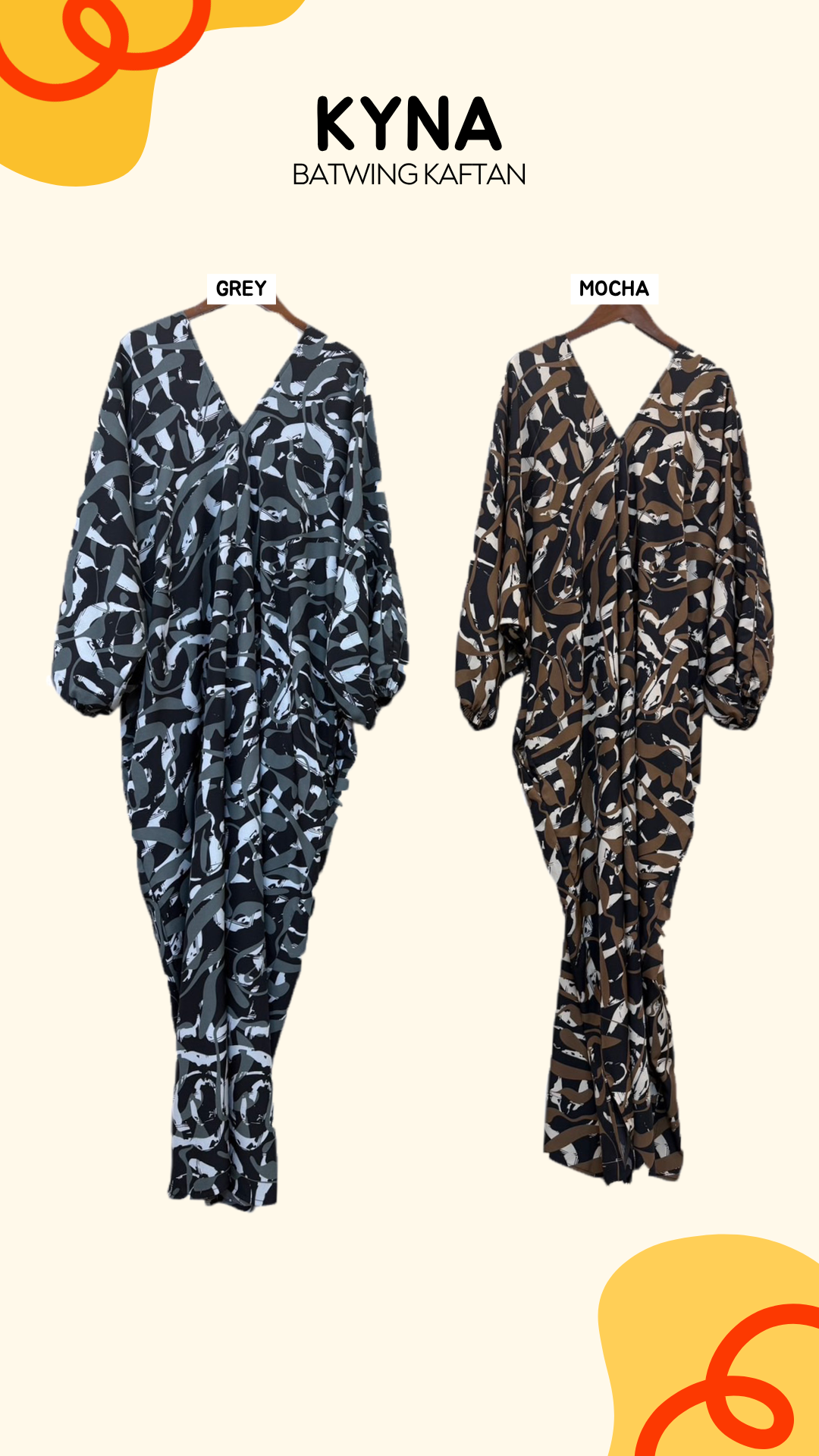 Kyna Batwing Kaftan Ironless Series