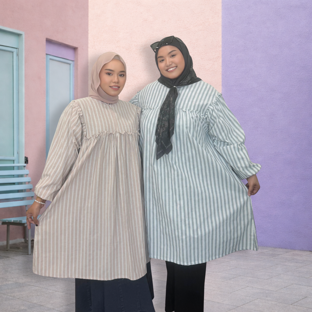 Neela Stripes Soft Linen Midi
