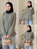 Maryam Striped Ruffles Blouse