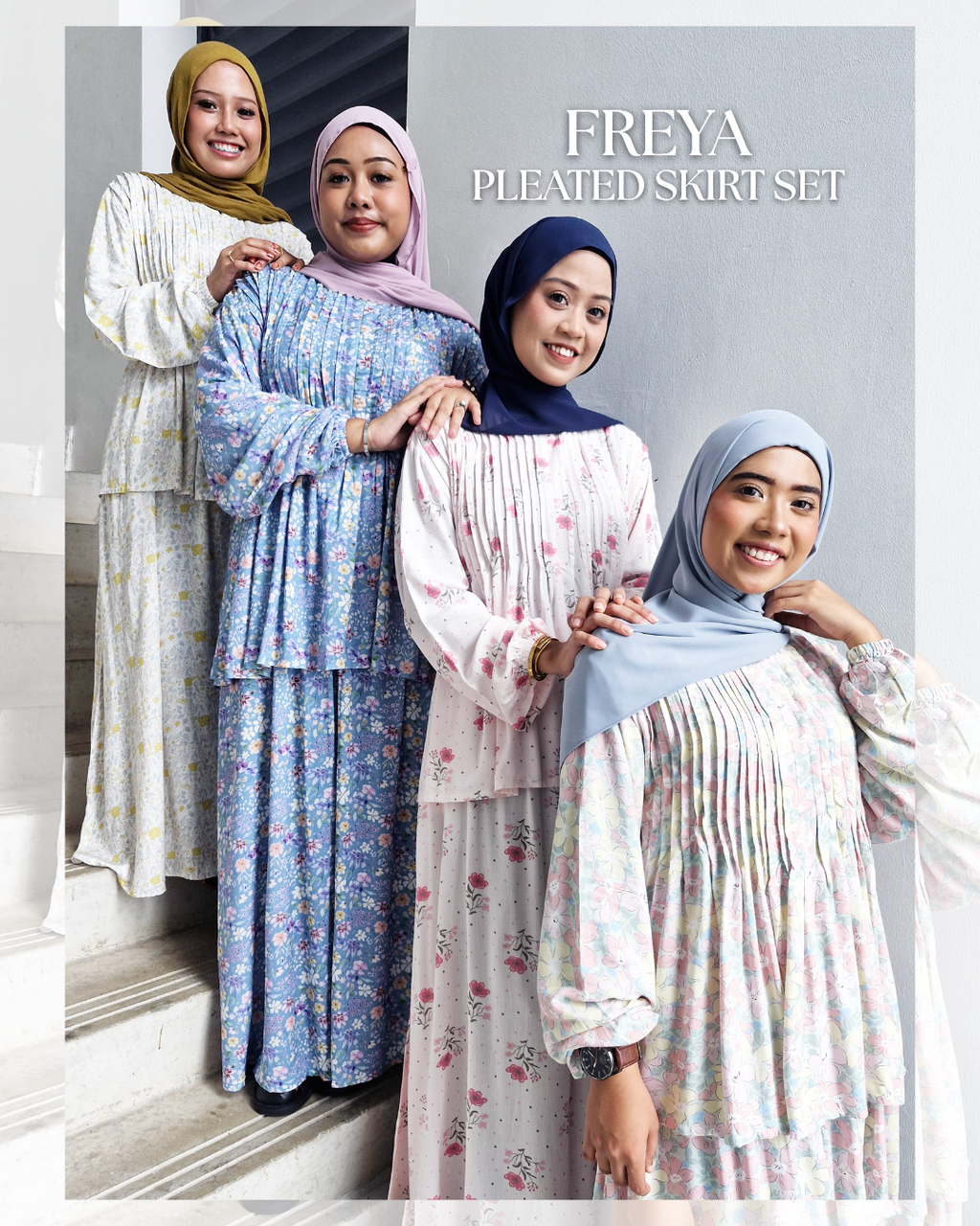 Freya Rayon Pleated Skirt Set