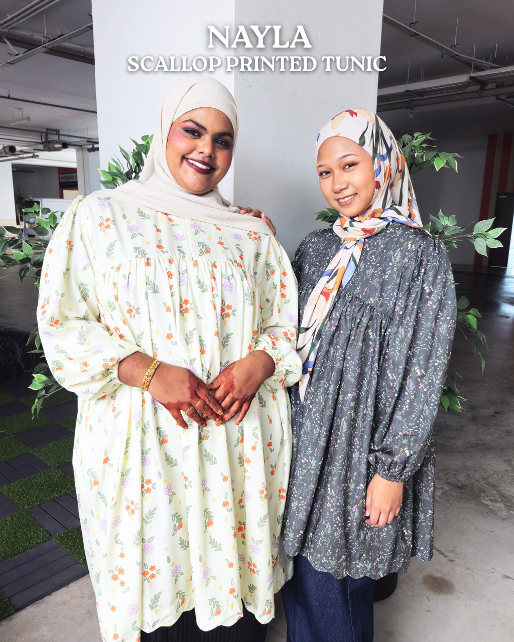 Nayla Scallop Printed Tunic