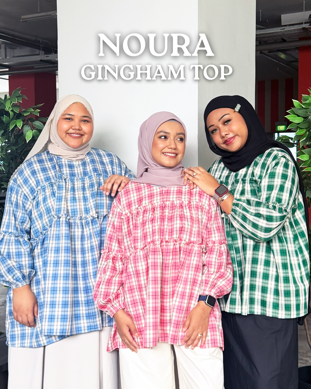 Noura Gingham Top