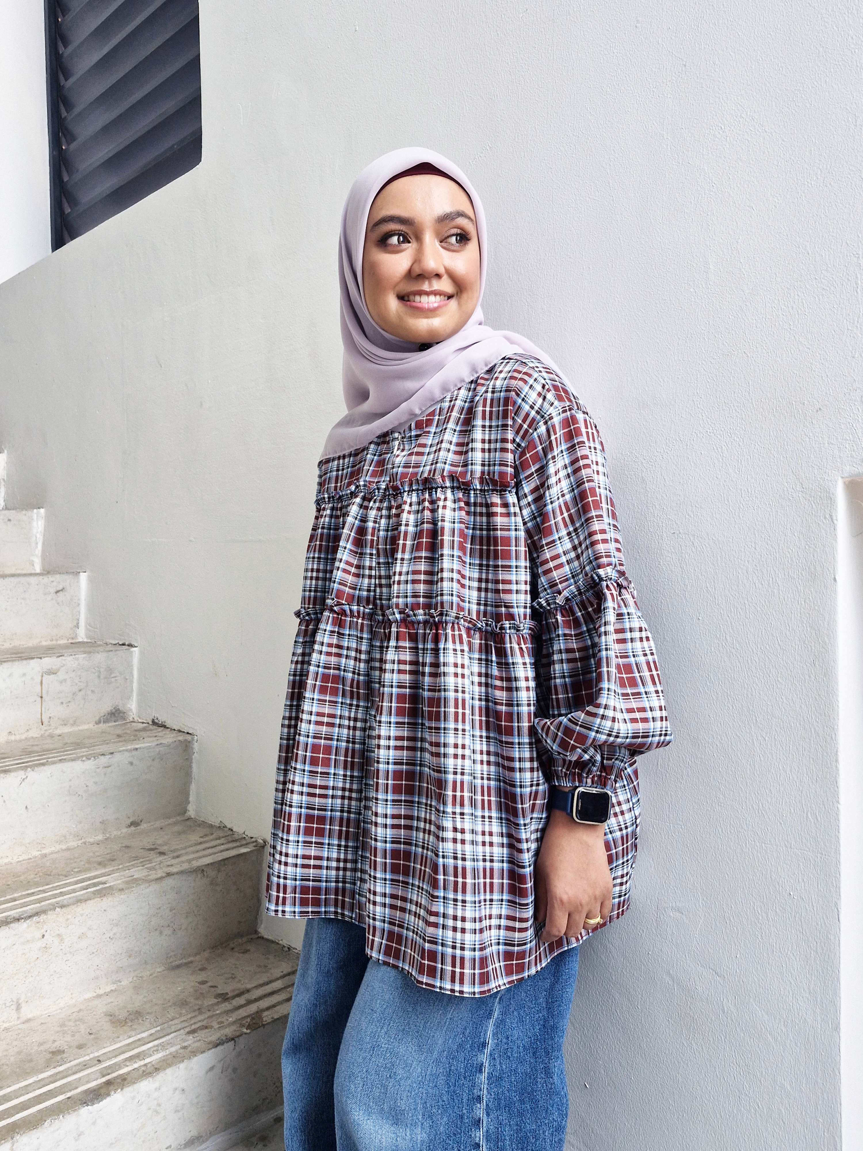 Noura Gingham Top
