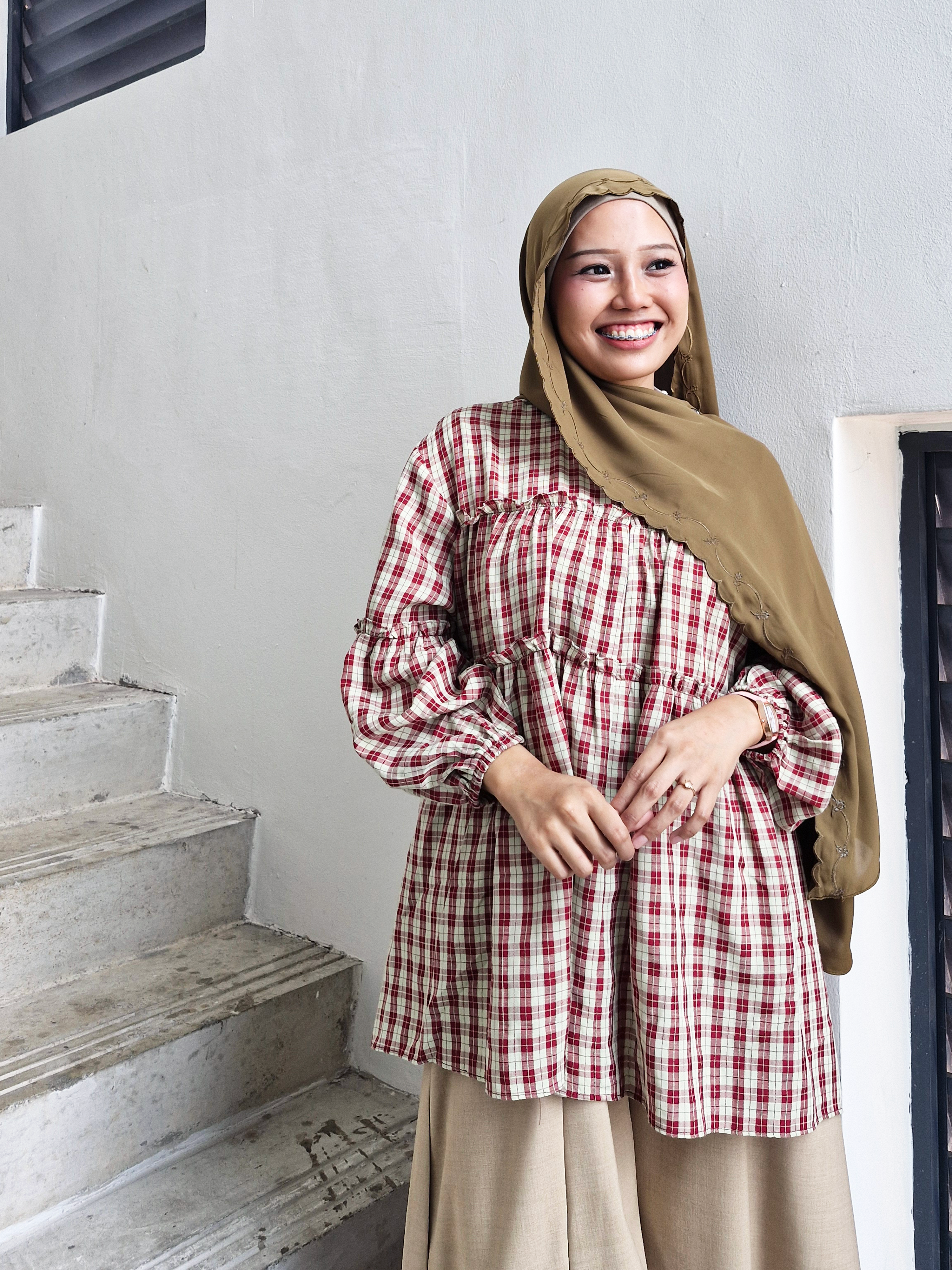 Noura Gingham Top