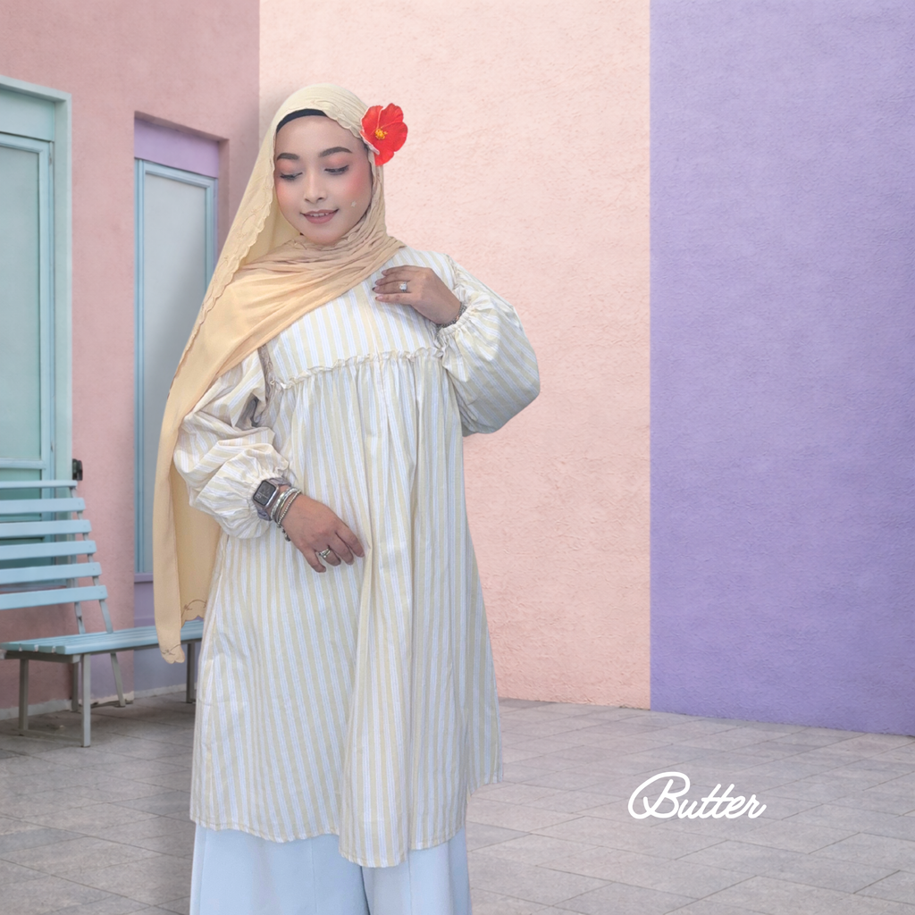 Neela Stripes Soft Linen Midi