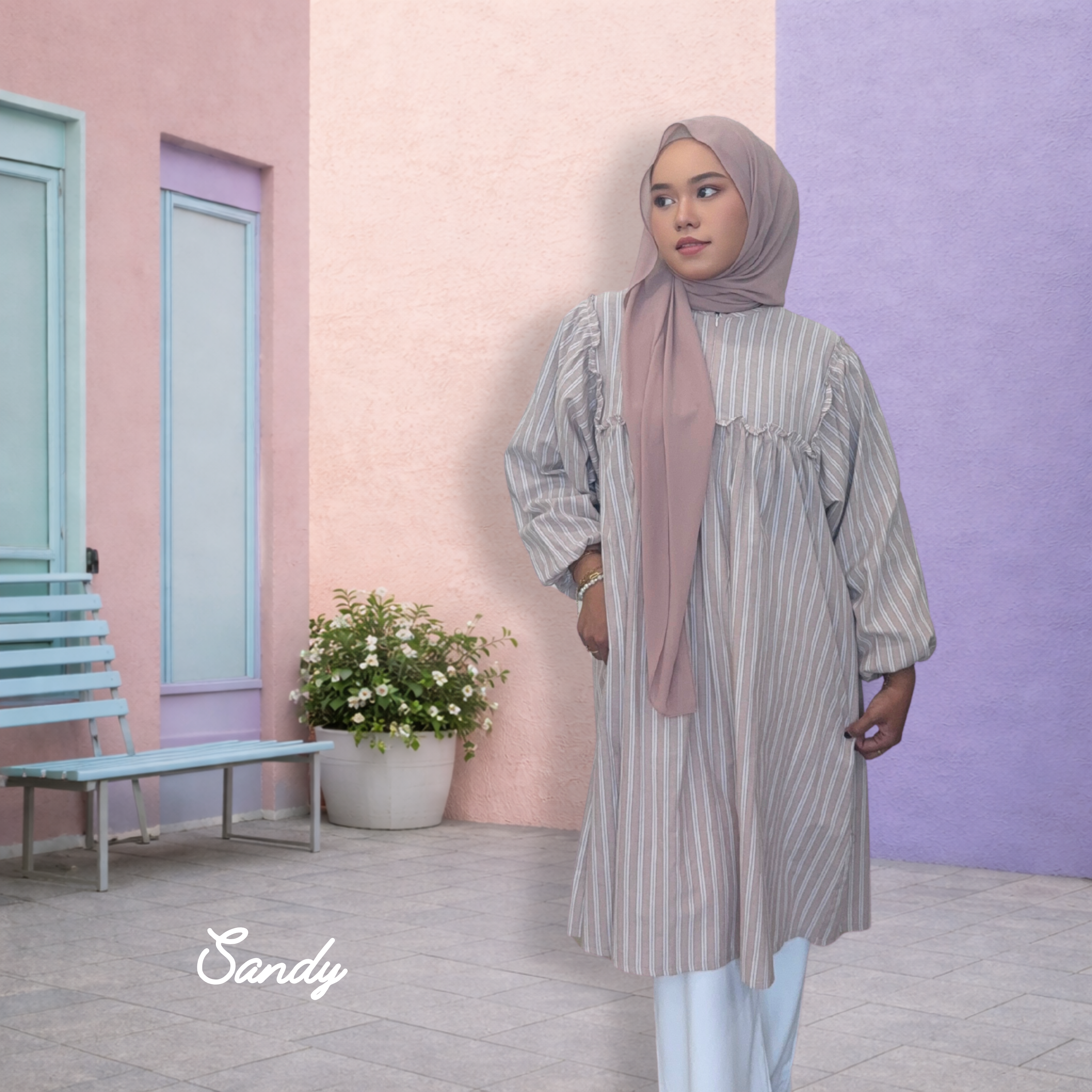 Neela Stripes Soft Linen Midi