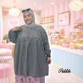 Nala Stripes Soft Linen Top with Nano Ruffles