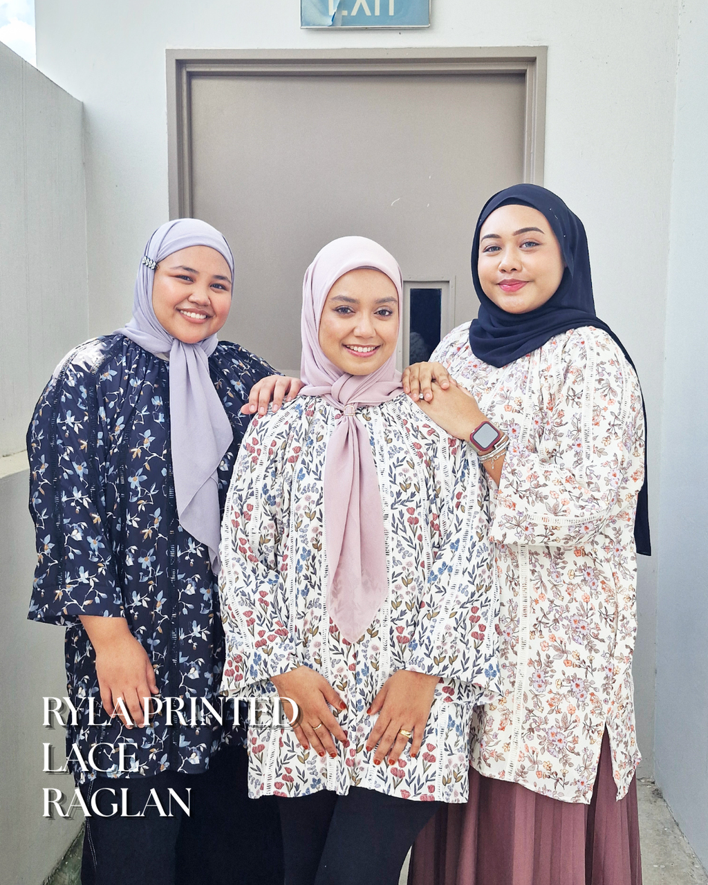 Ryla Printed Lace Raglan