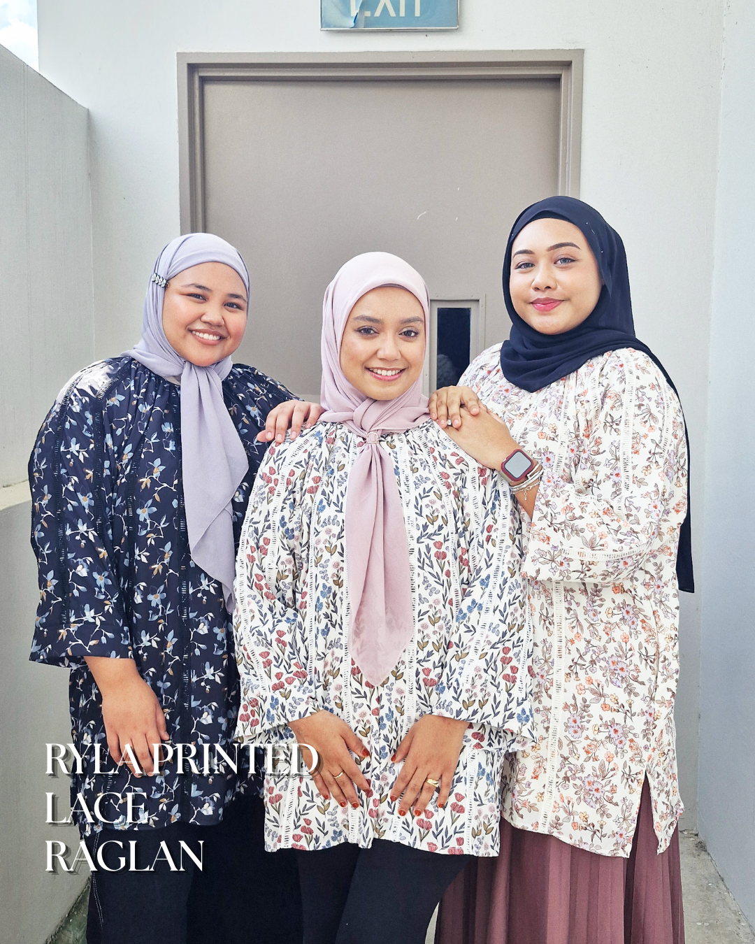 Ryla Printed Lace Raglan