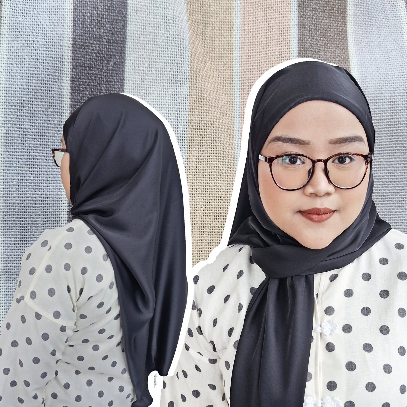 Satin Tudung (2M Shawl, Tri Inner, Shawl w Inner)