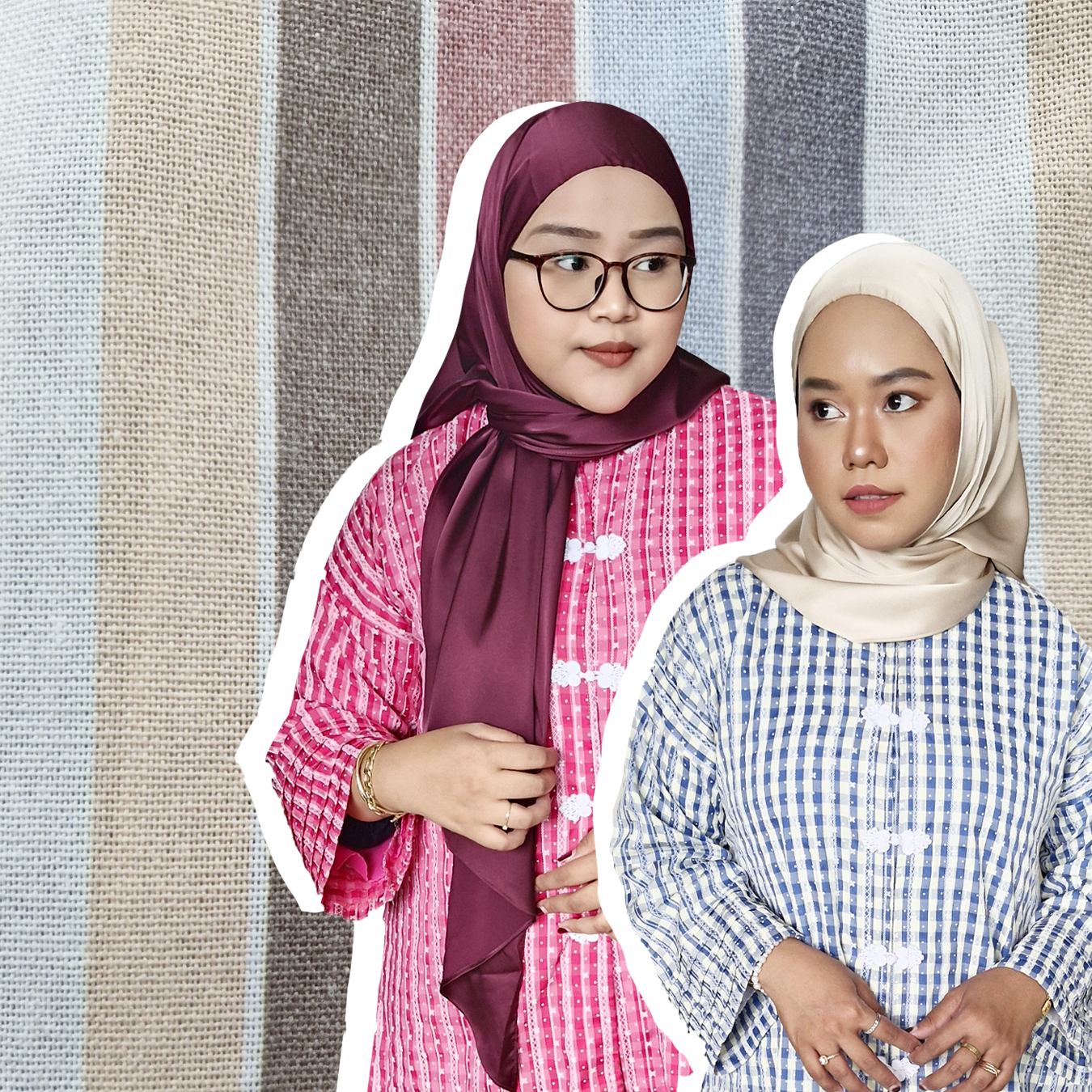 Satin Tudung (2M Shawl, Tri Inner, Shawl w Inner)
