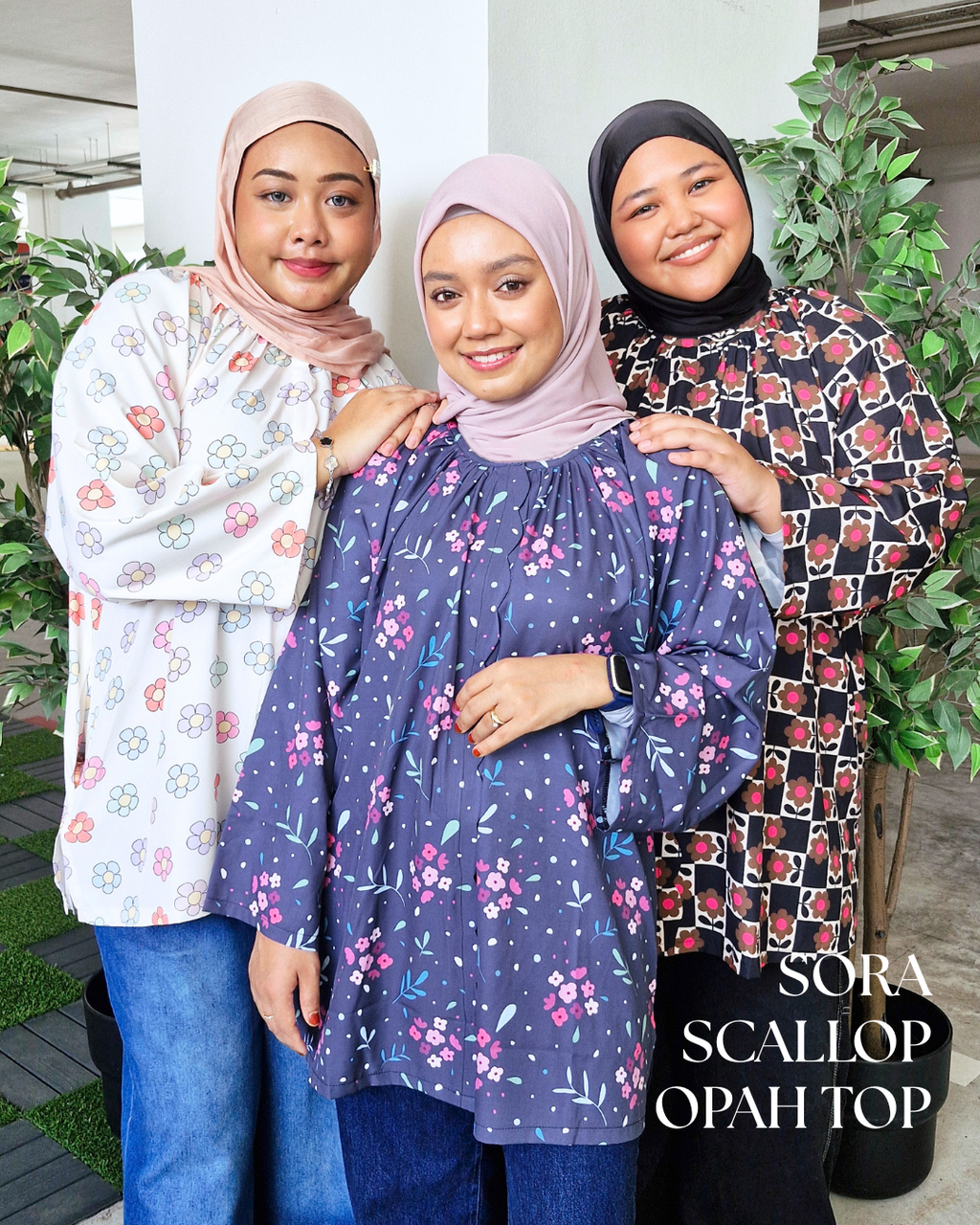 Sora Scallop Opah Top