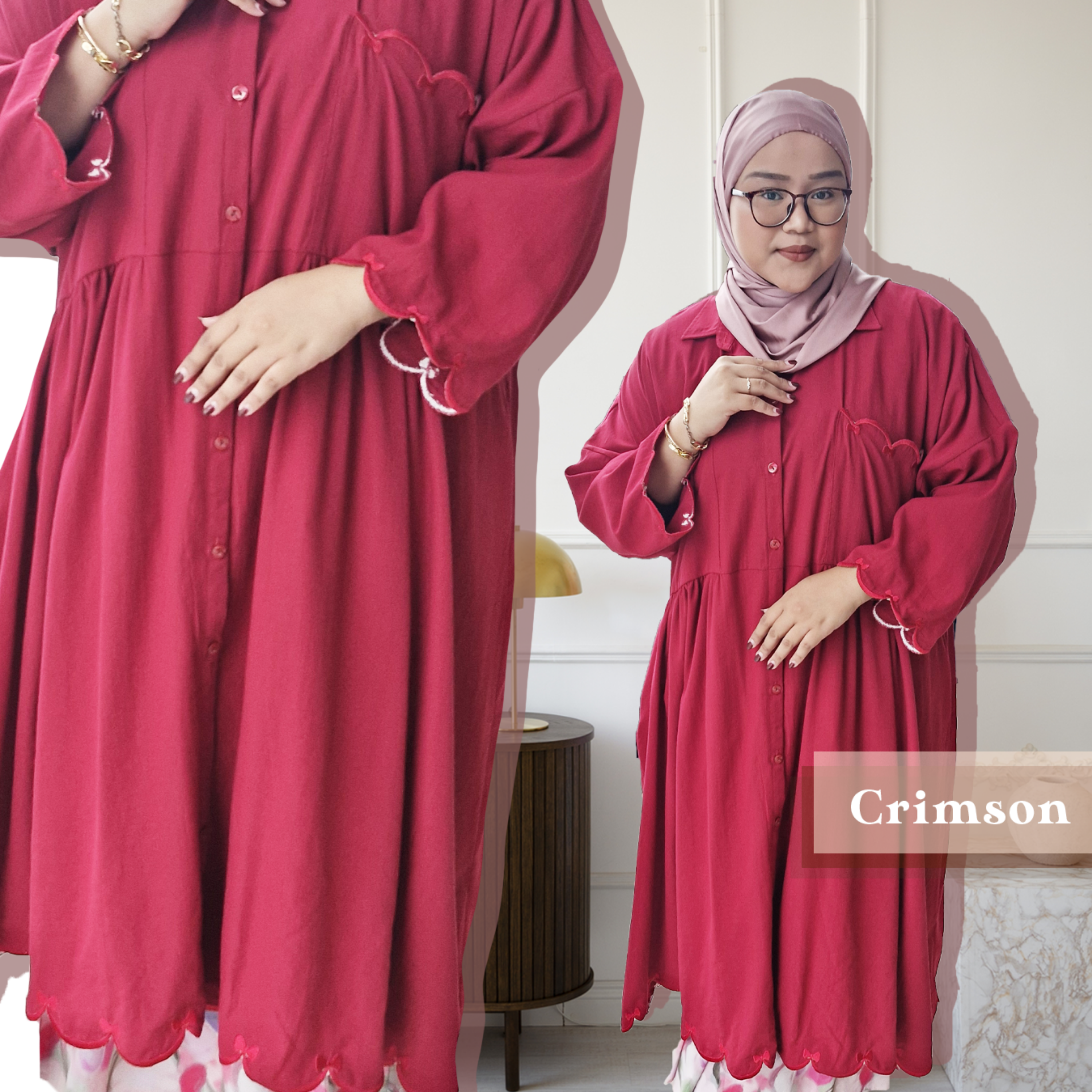 Suri Collared Midi with Sulam