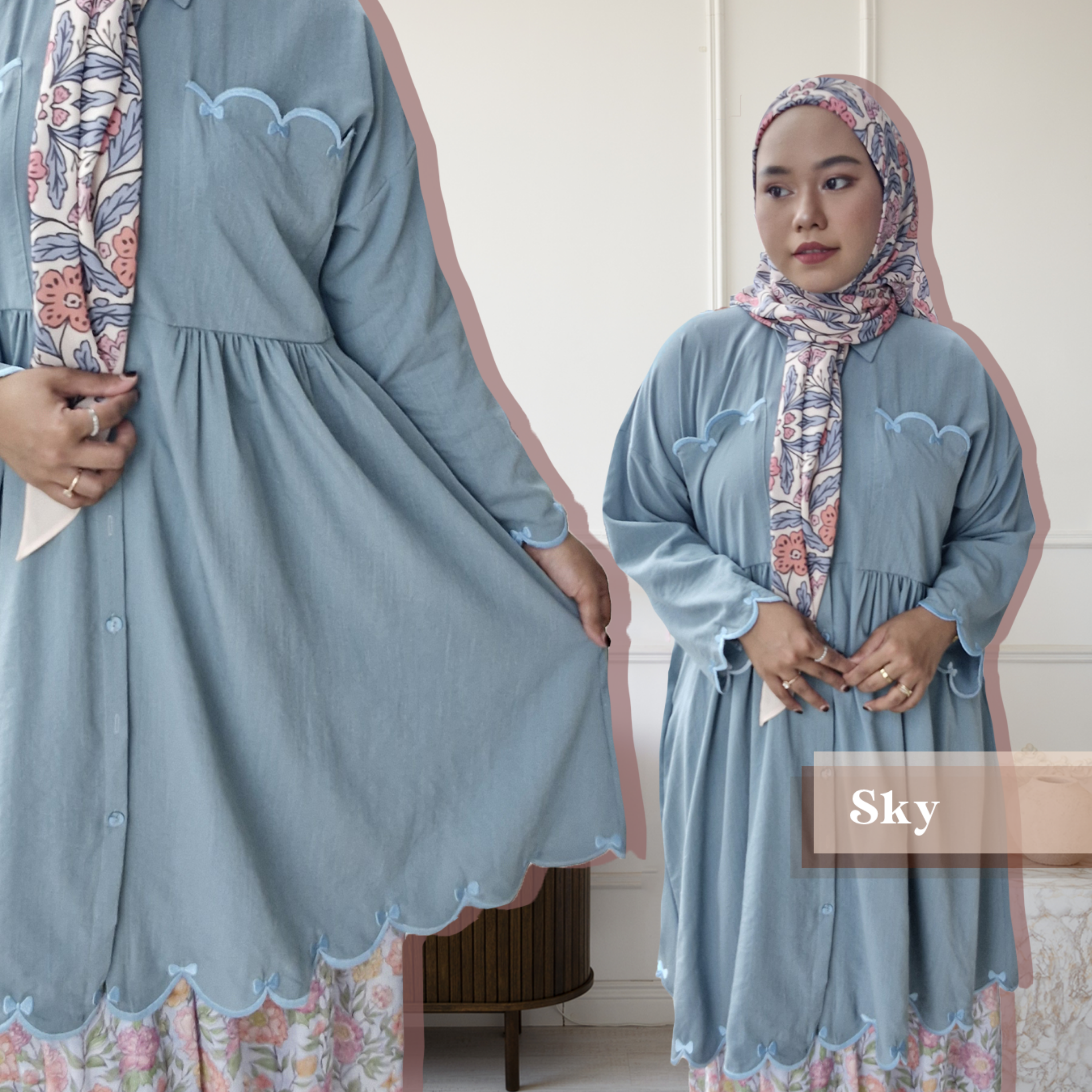 Suri Collared Midi with Sulam