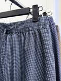 Yuna Grid Denim Skirt