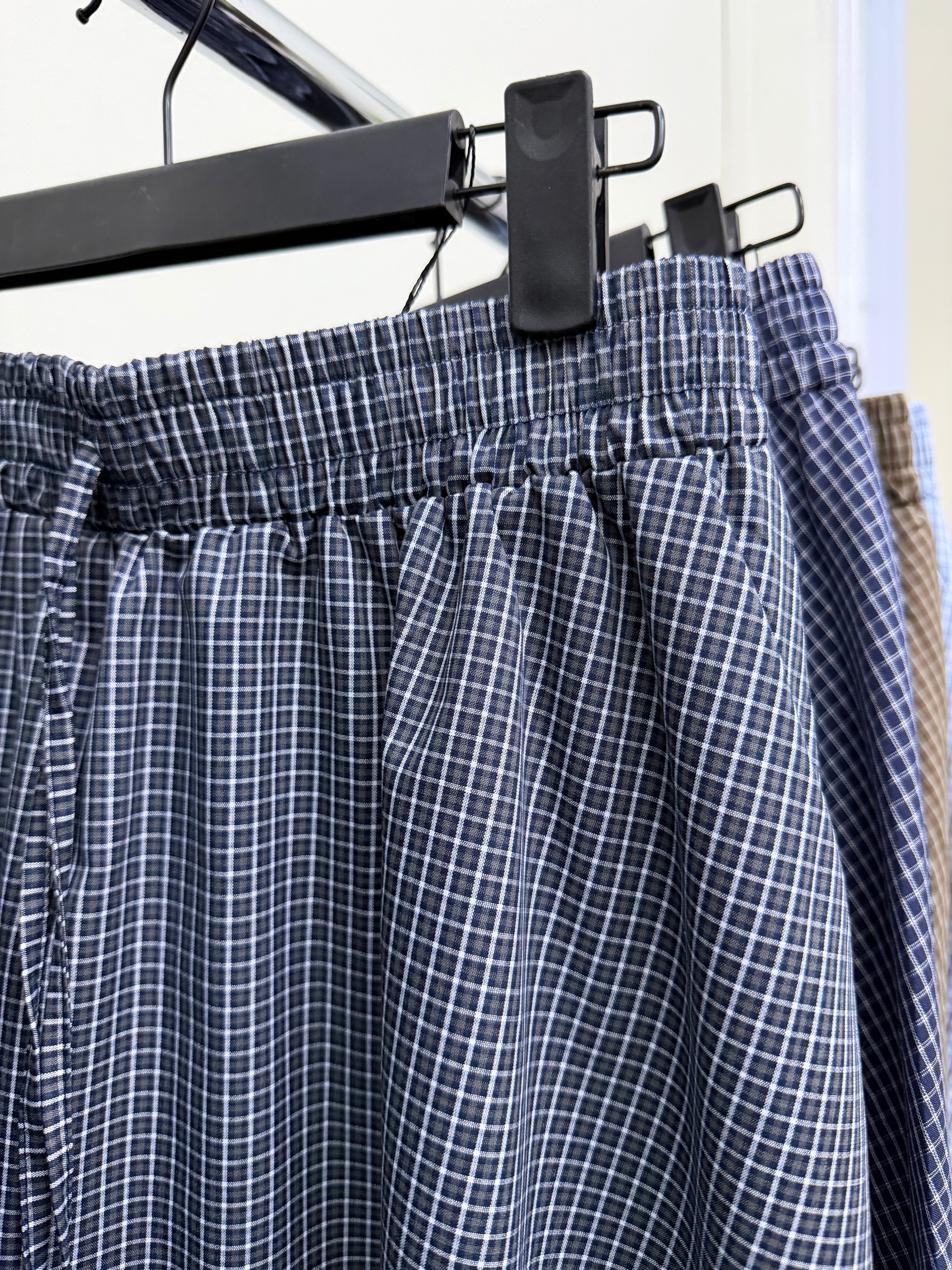 Yuna Grid Denim Skirt