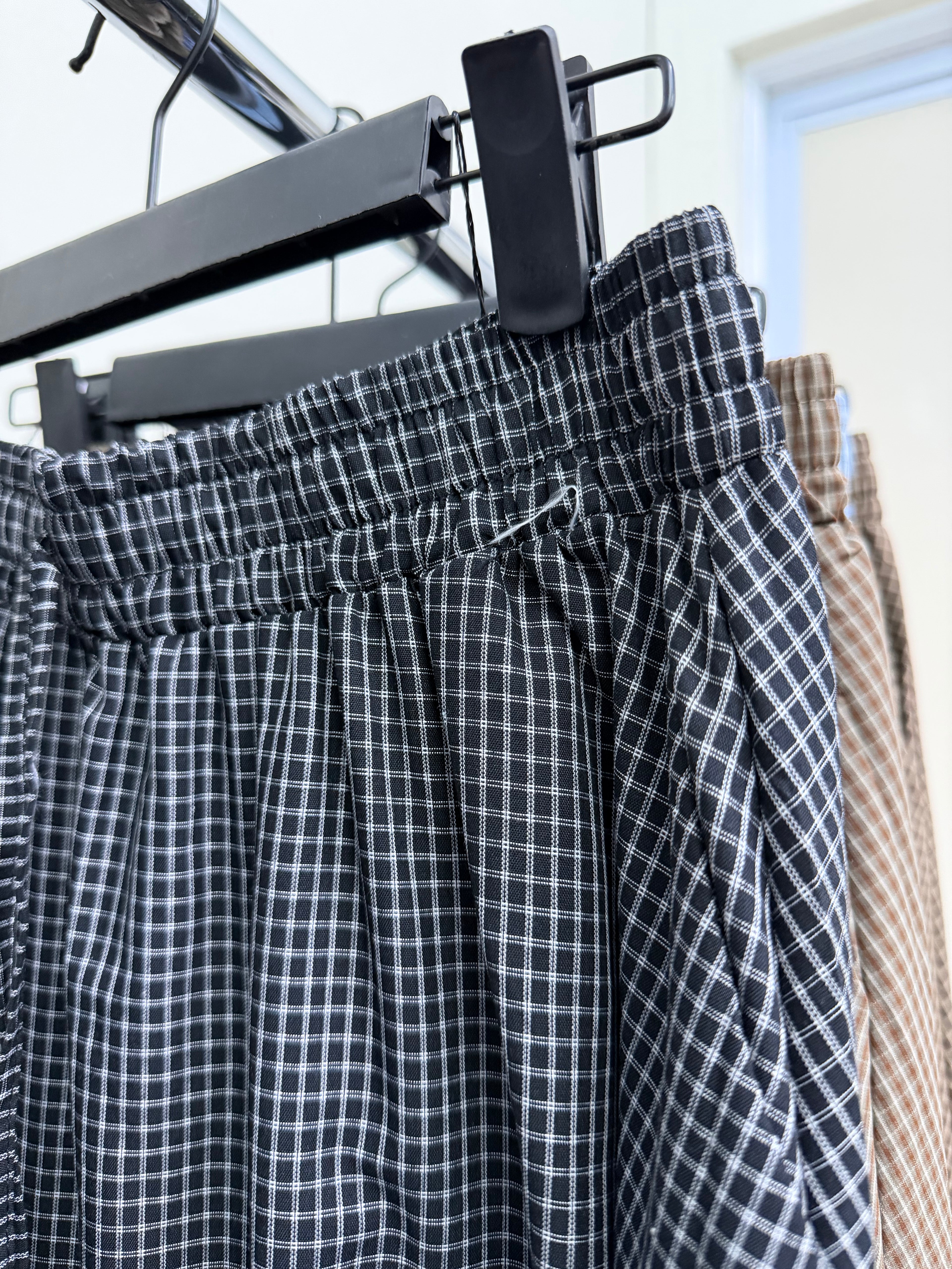 Yuna Grid Denim Skirt