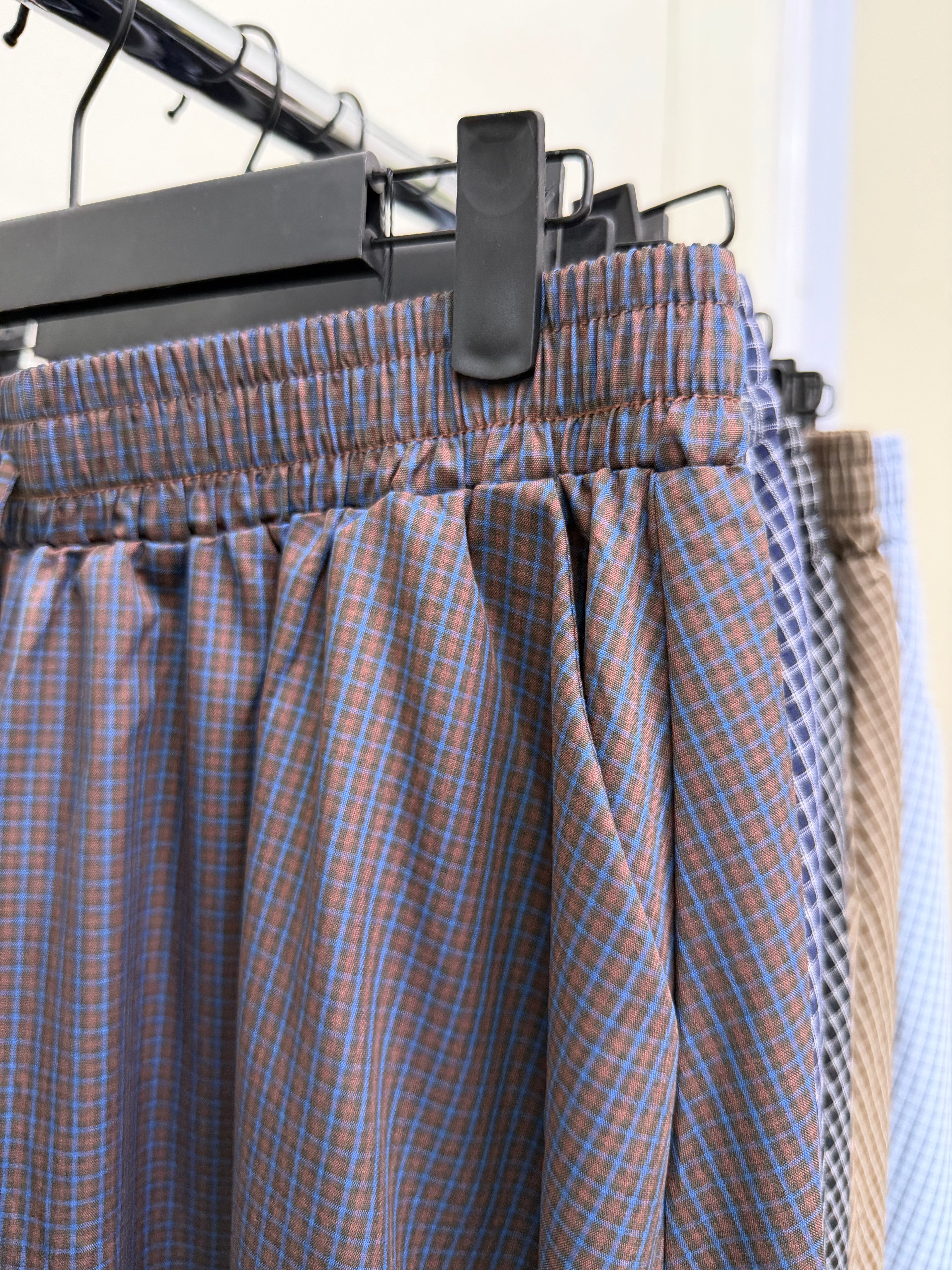 Yuna Grid Denim Skirt