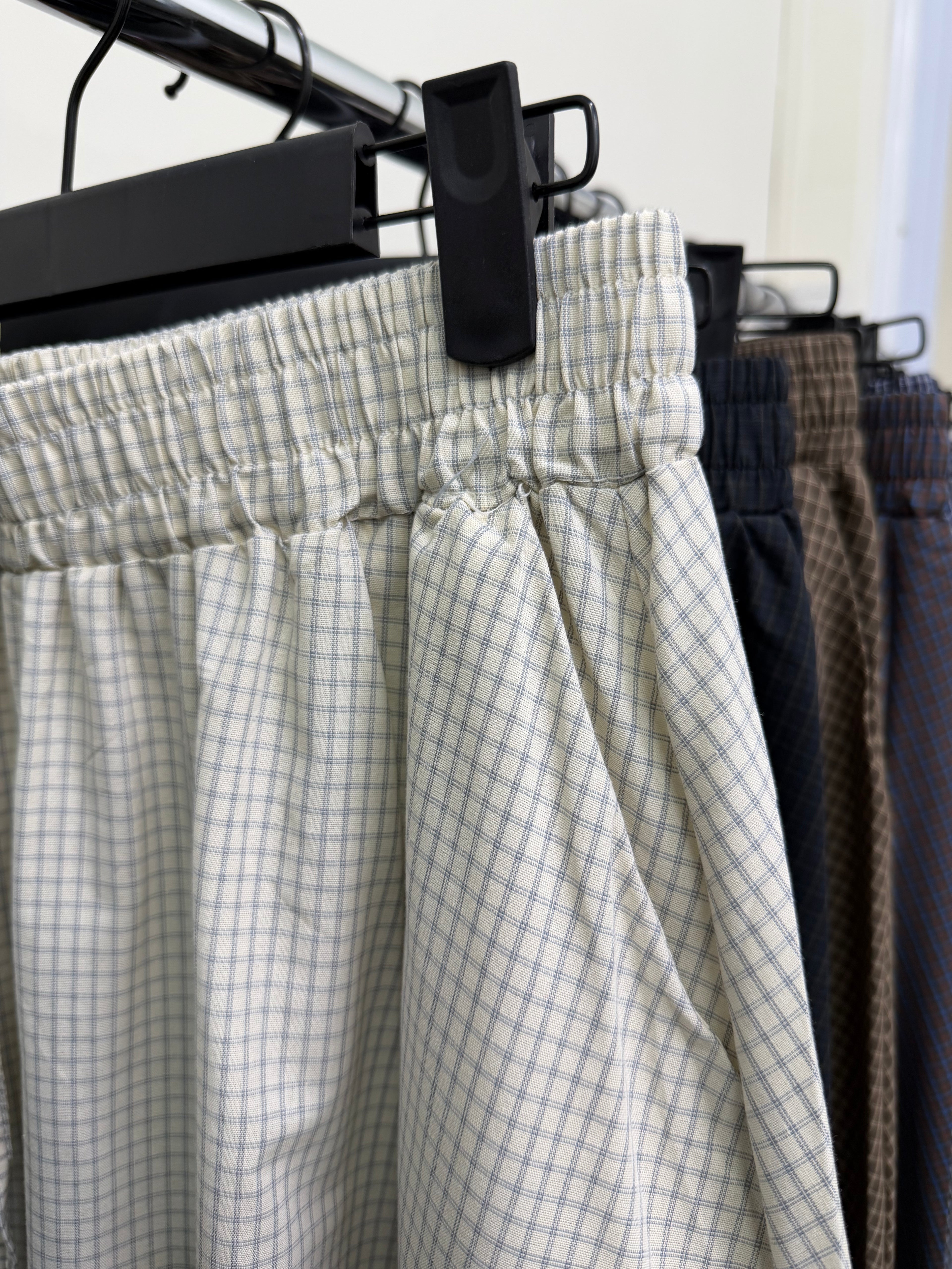 Yuna Grid Denim Skirt