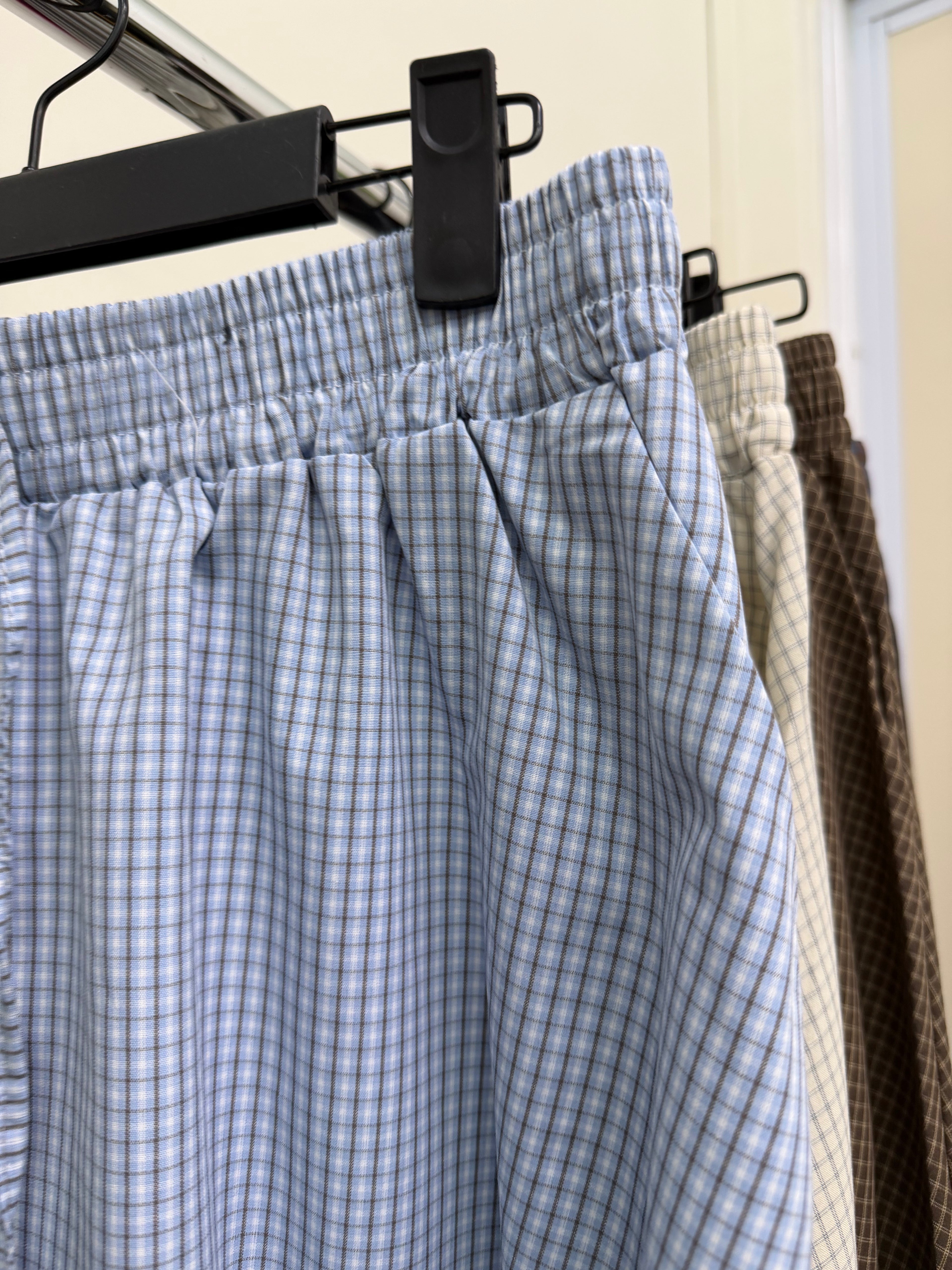 Yuna Grid Denim Skirt