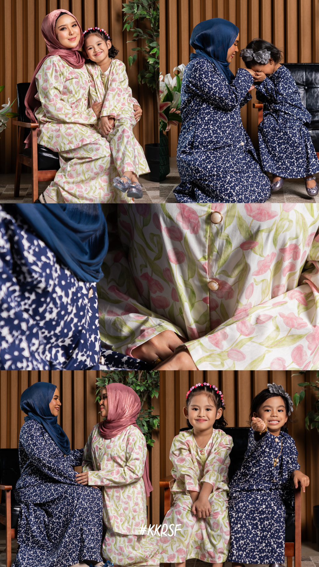 Zaleha Cotton Kebaya Mom and Daughter Set