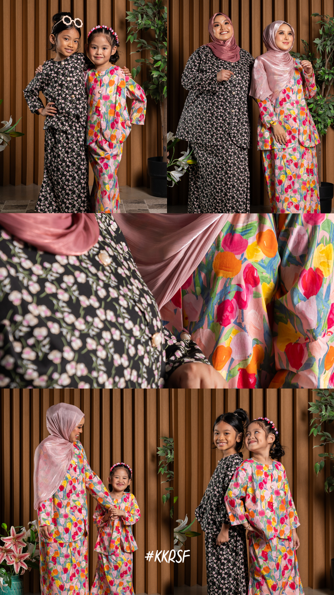 Zaleha Cotton Kebaya Mom and Daughter Set