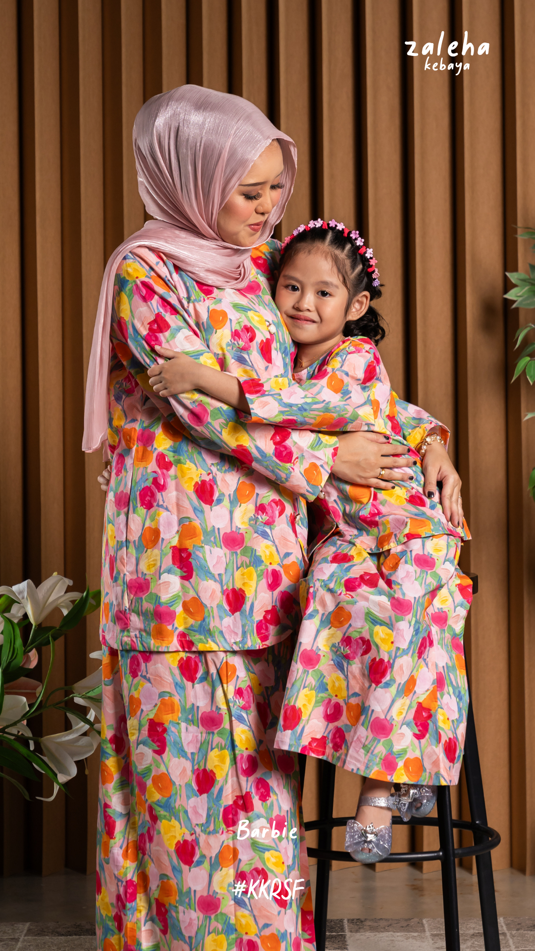 Zaleha Cotton Kebaya Mom and Daughter Set