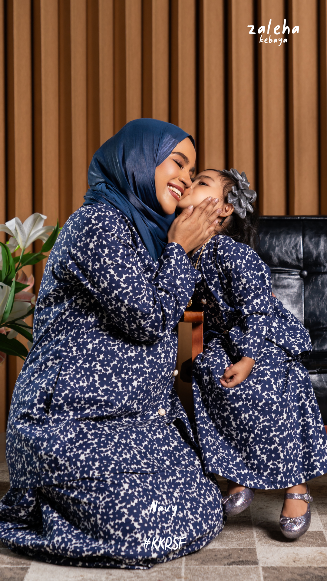 Zaleha Cotton Kebaya Mom and Daughter Set