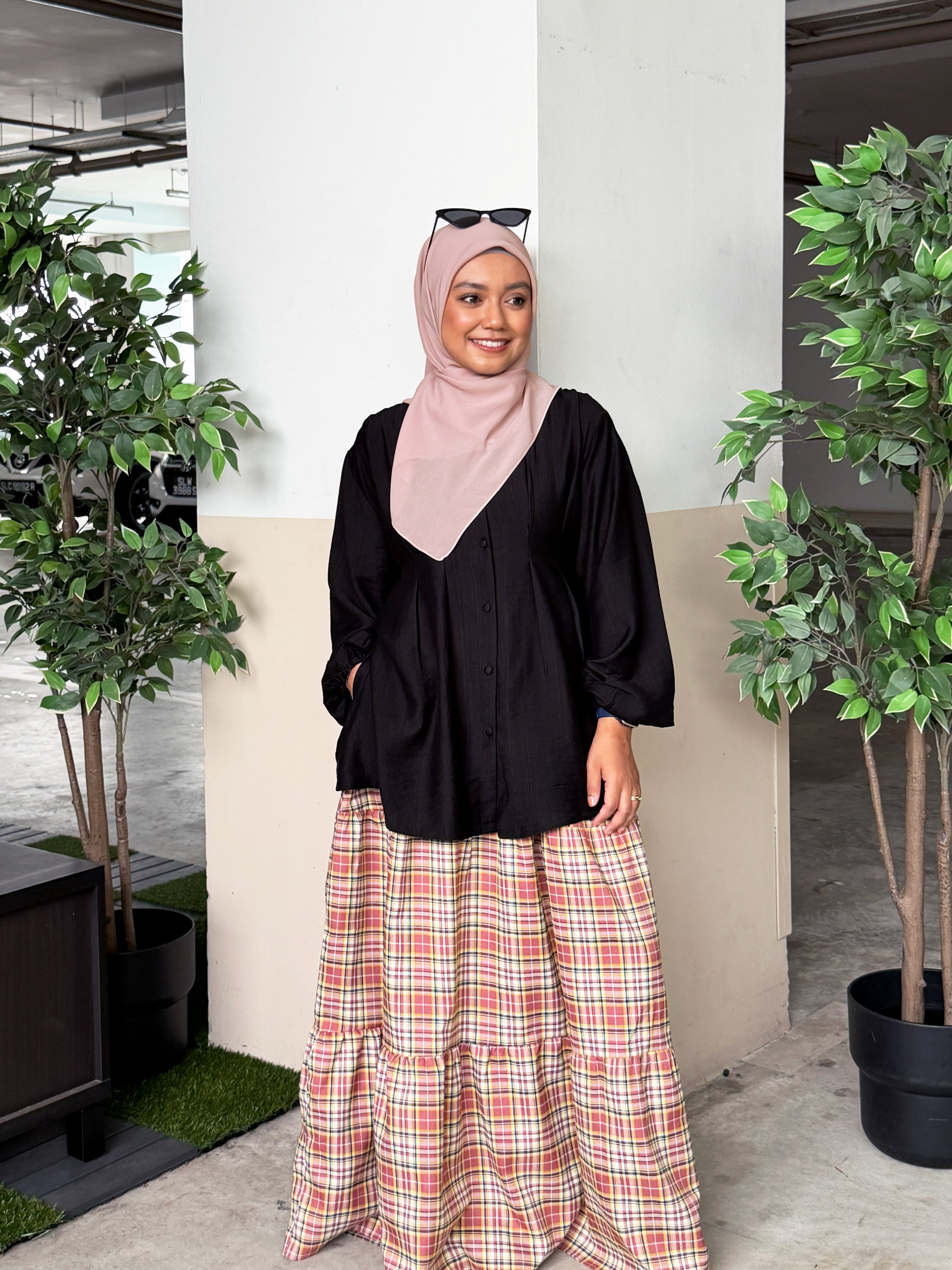 Faye Gingham Skirt Set