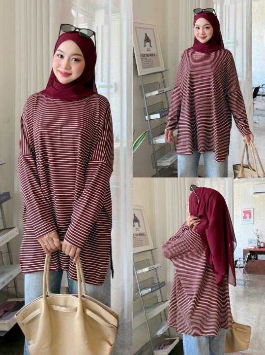 Natasha Oversized Striped Shirt