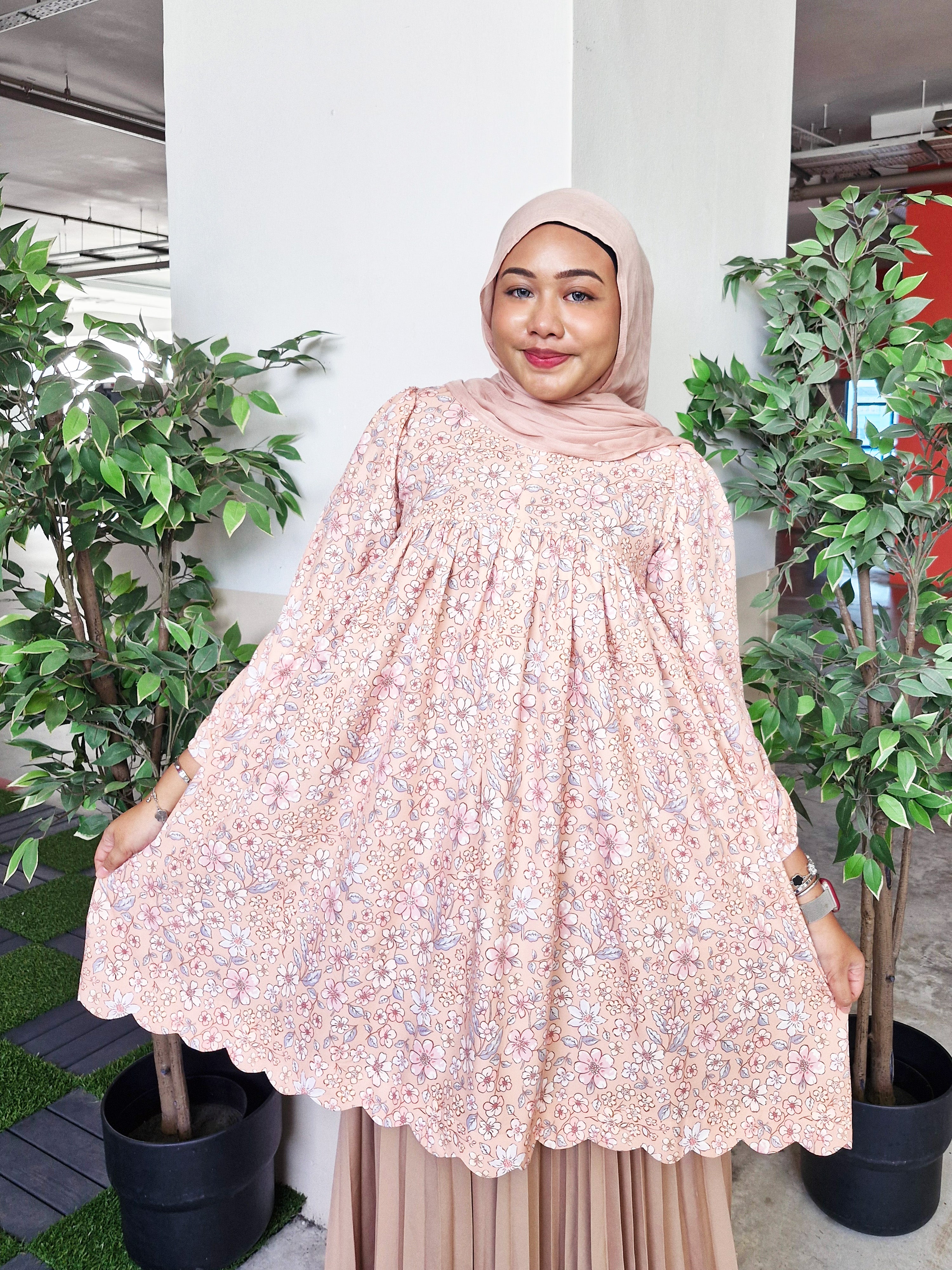 Nayla Scallop Printed Tunic