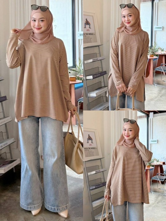 Natasha Oversized Striped Shirt